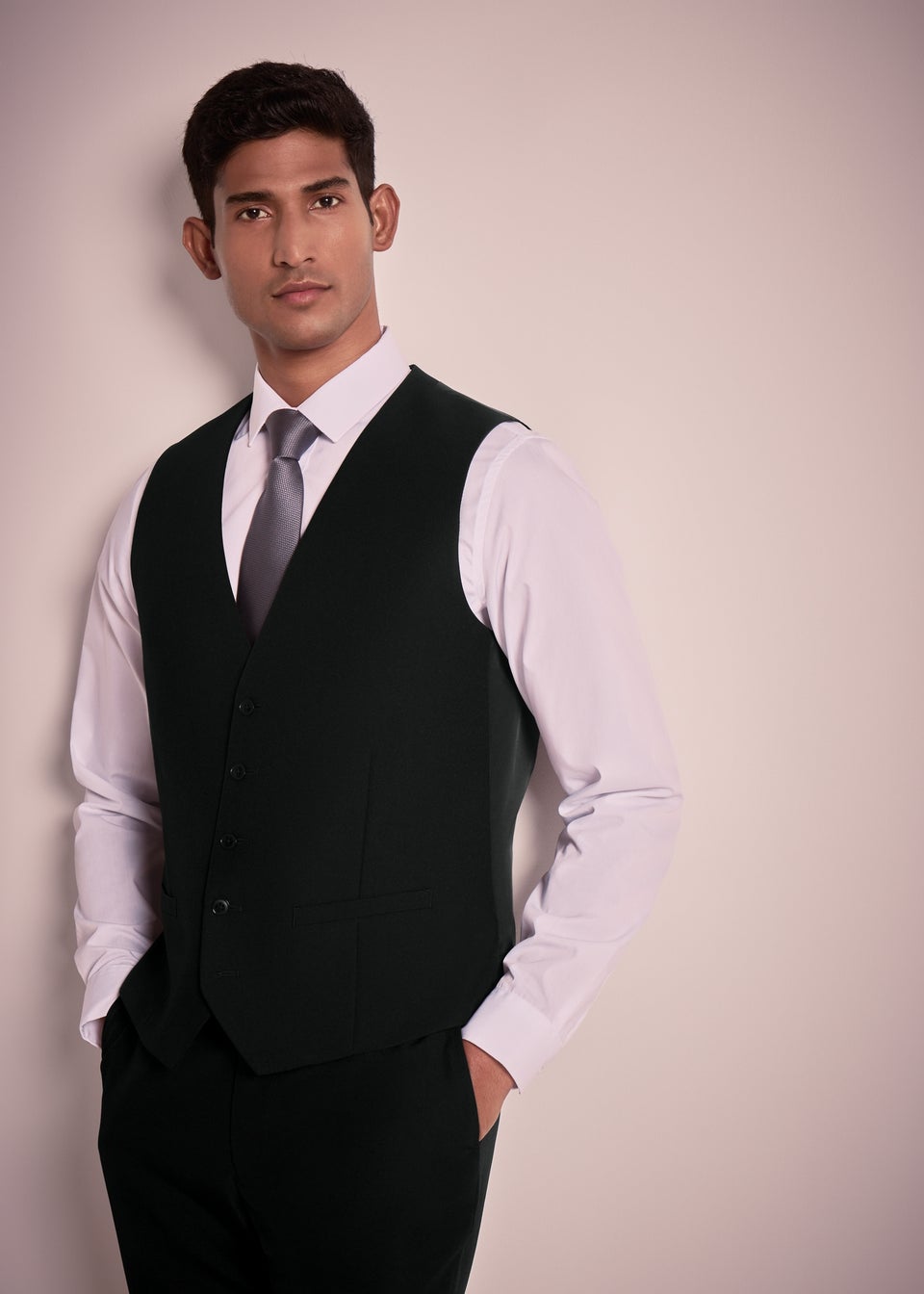 Taylor & Wright Panama Black Suit Waistcoat