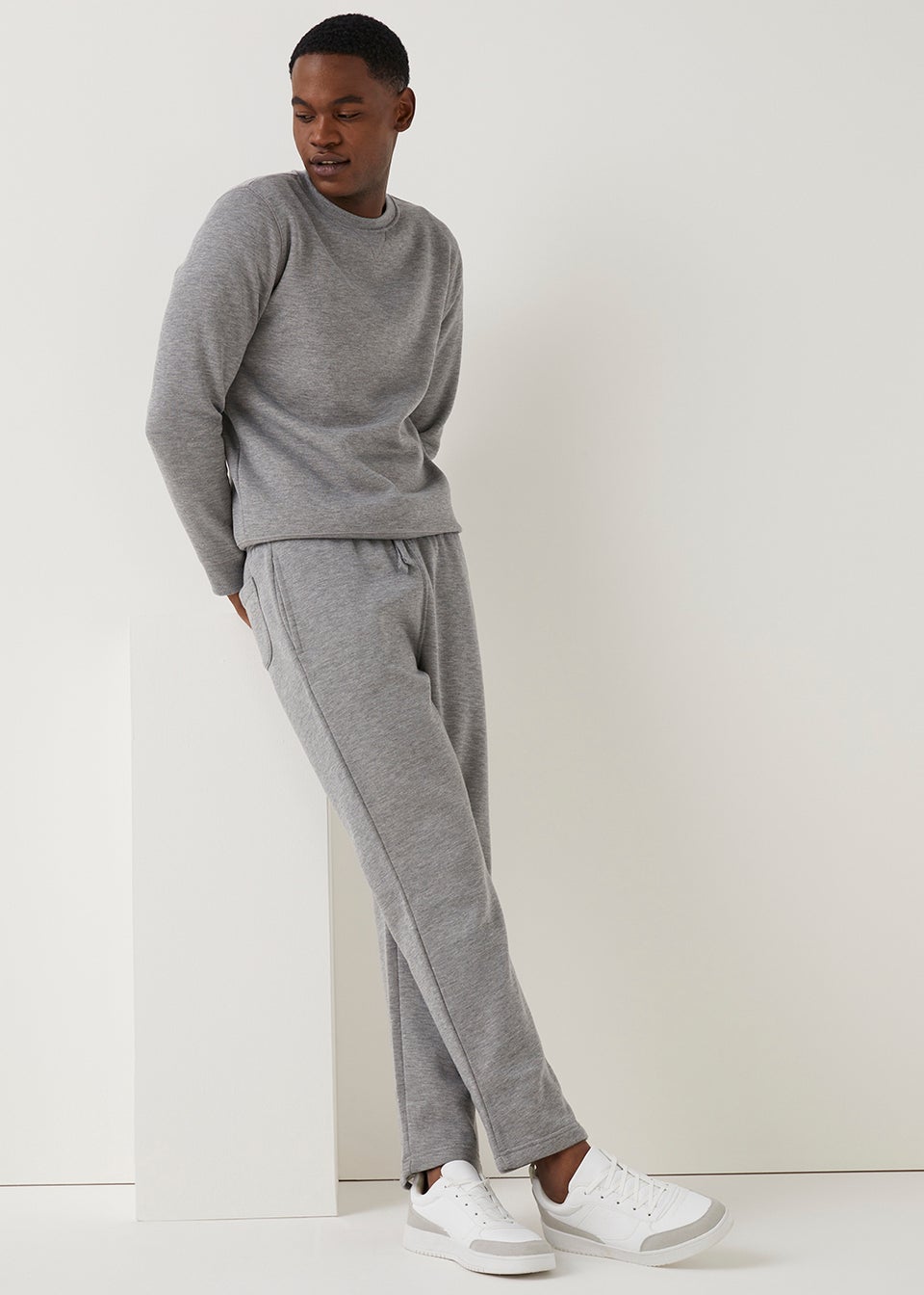 Grey Essential Straight Fit Joggers Matalan