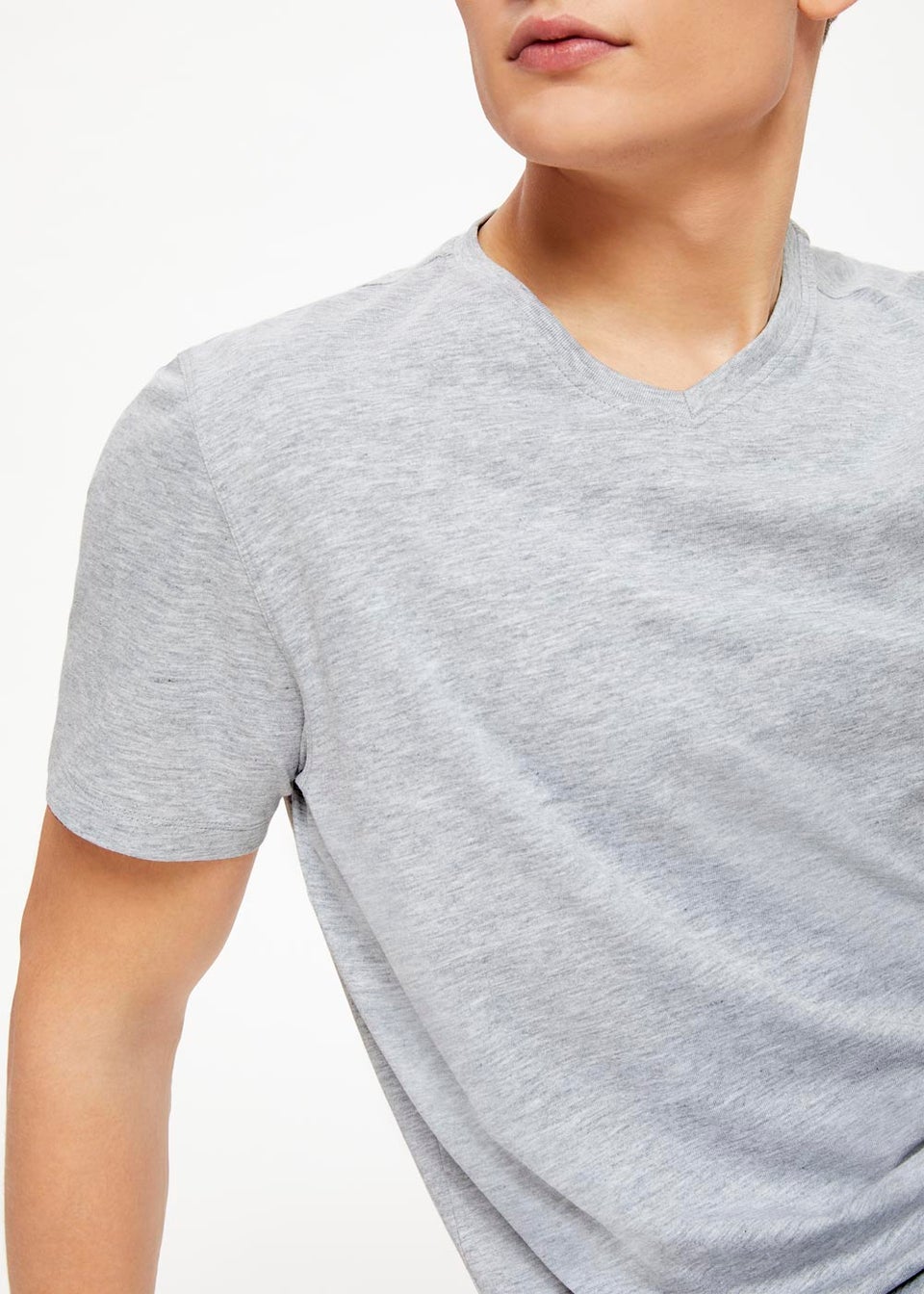 Grey Essential V-Neck T-Shirt