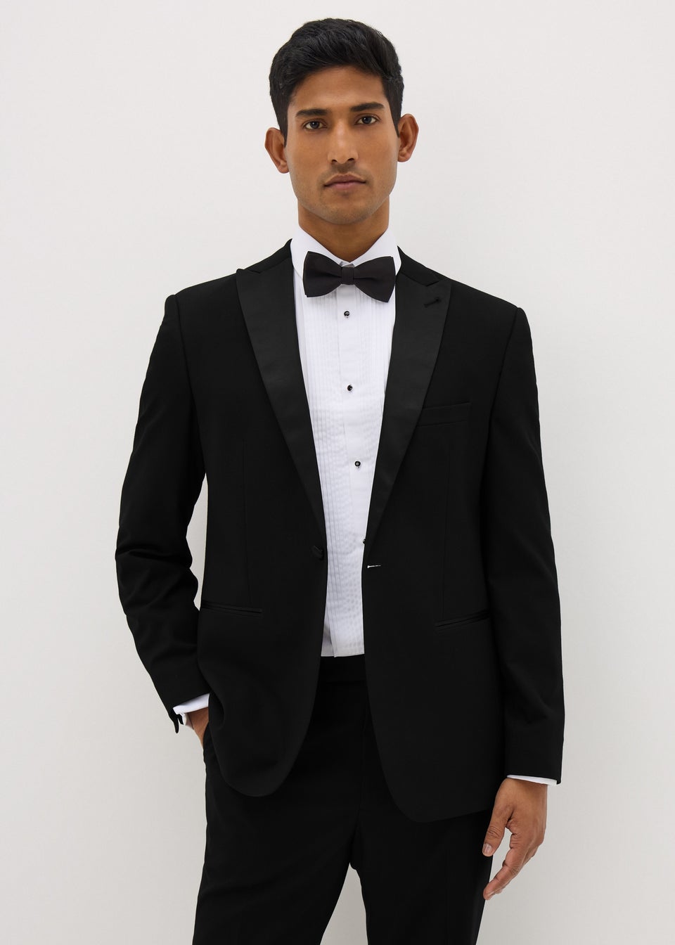 Taylor & Wright White Regular Fit Tuxedo Shirt & Bow Tie Set