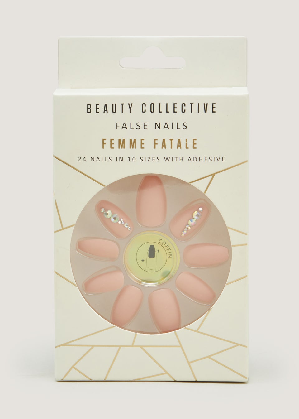 Beauty Collective Femme Fatale Coffin Matte False Nails