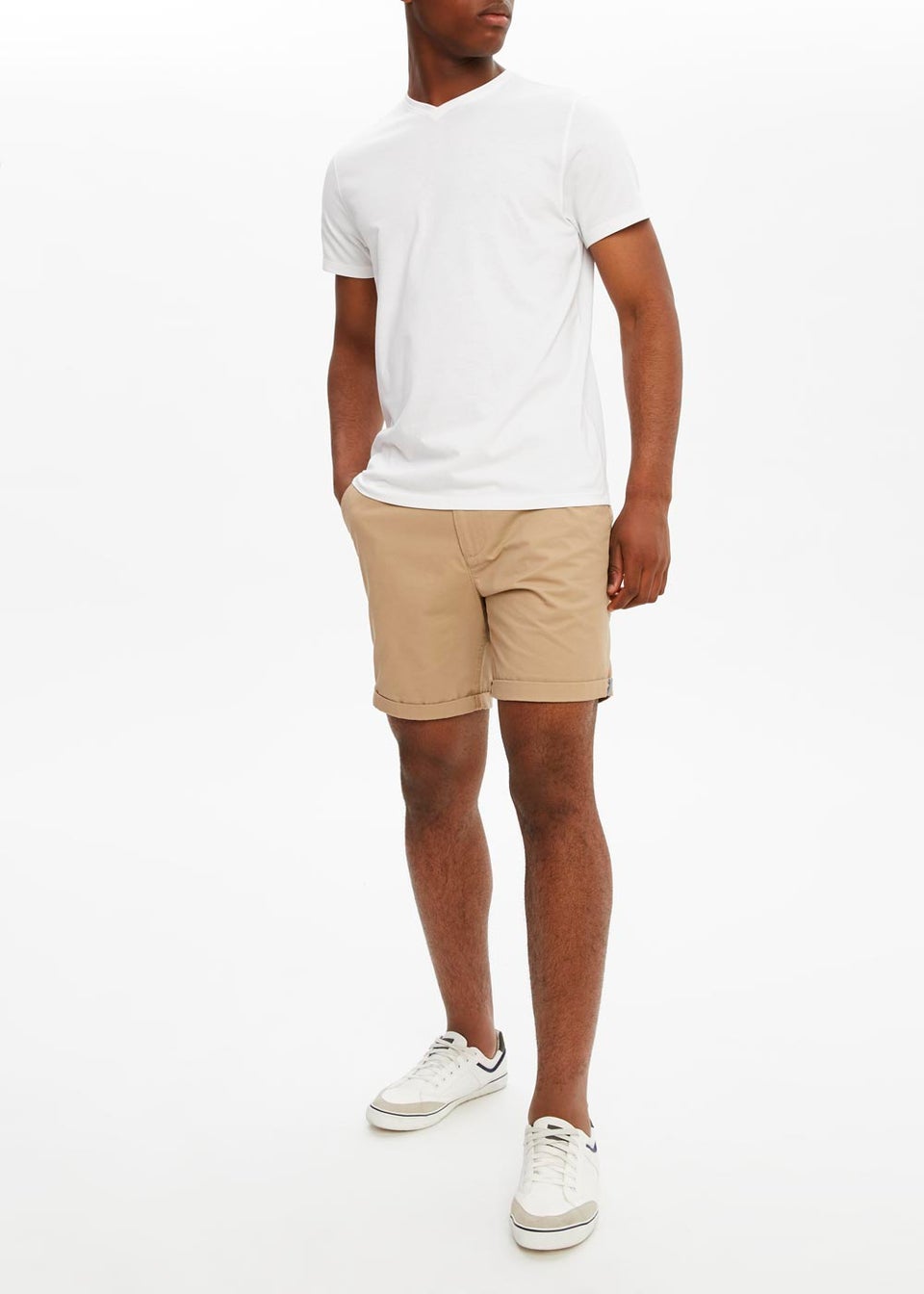 White Essential V-Neck T-Shirt