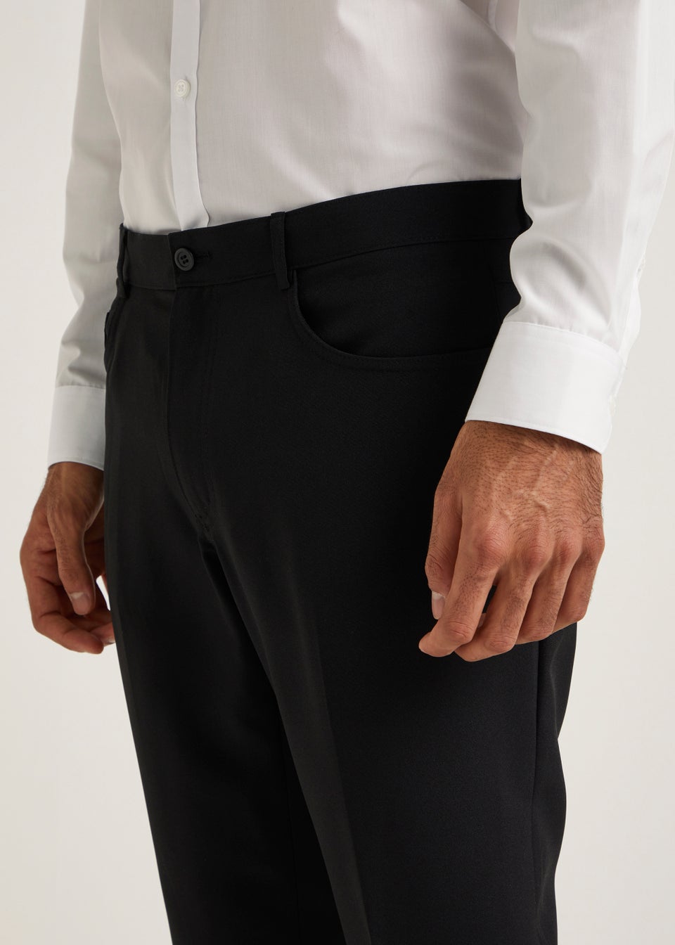 Taylor & Wright Black Slim Fit Formal Trousers