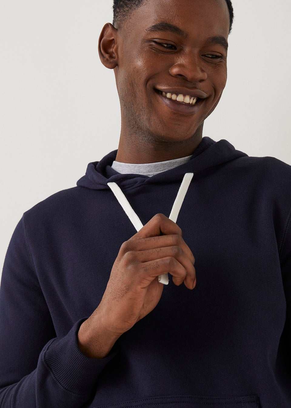 Navy Pull-On Hoodie