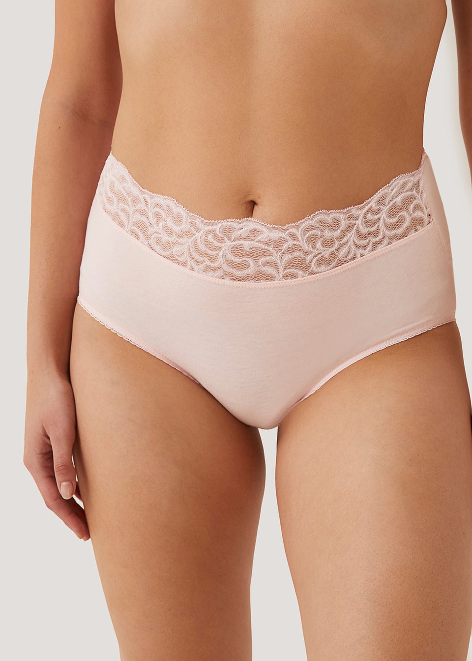 5 Pack Lace Trim Full Knickers