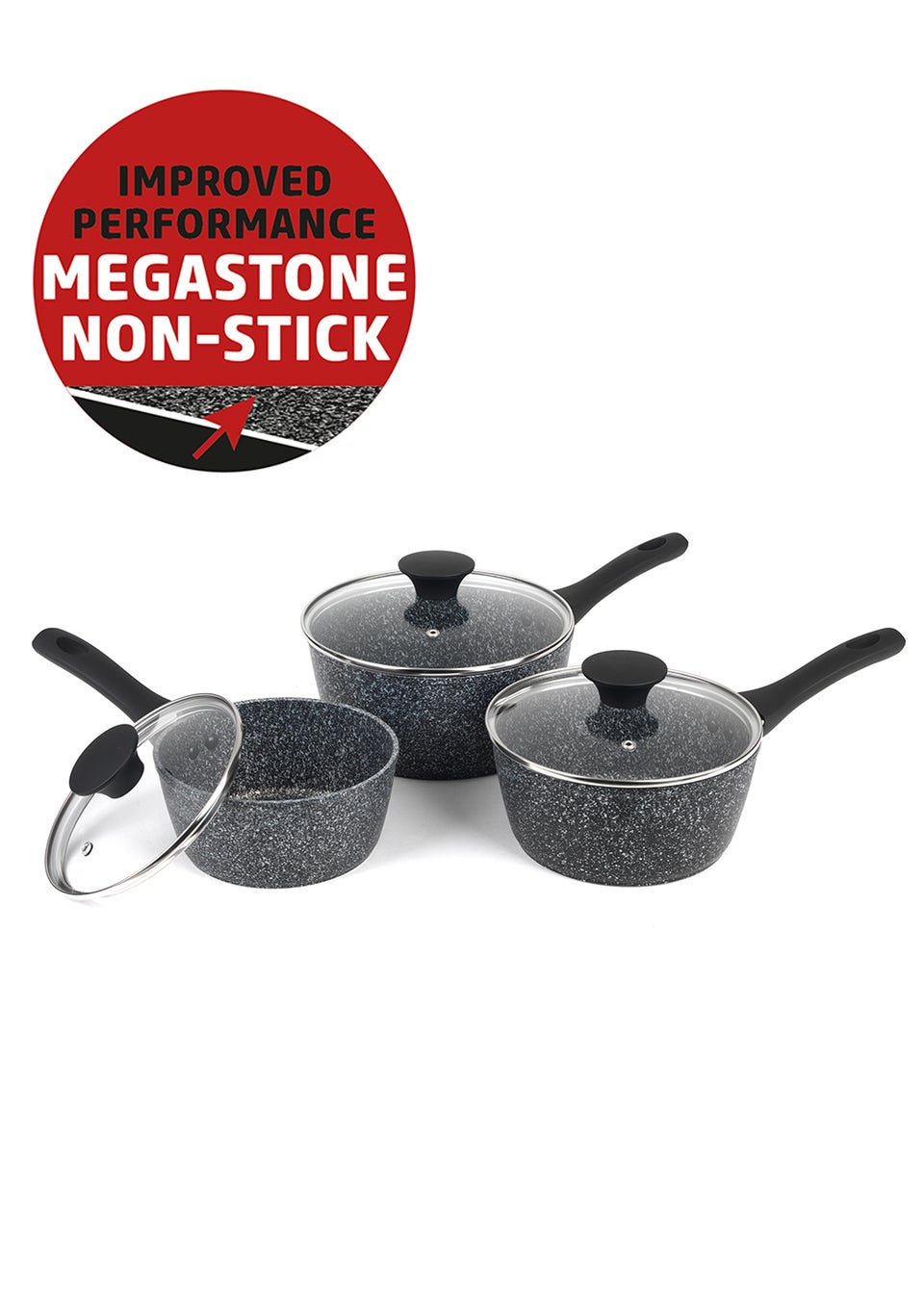 3 Pack Salter Megastone Pan Set
