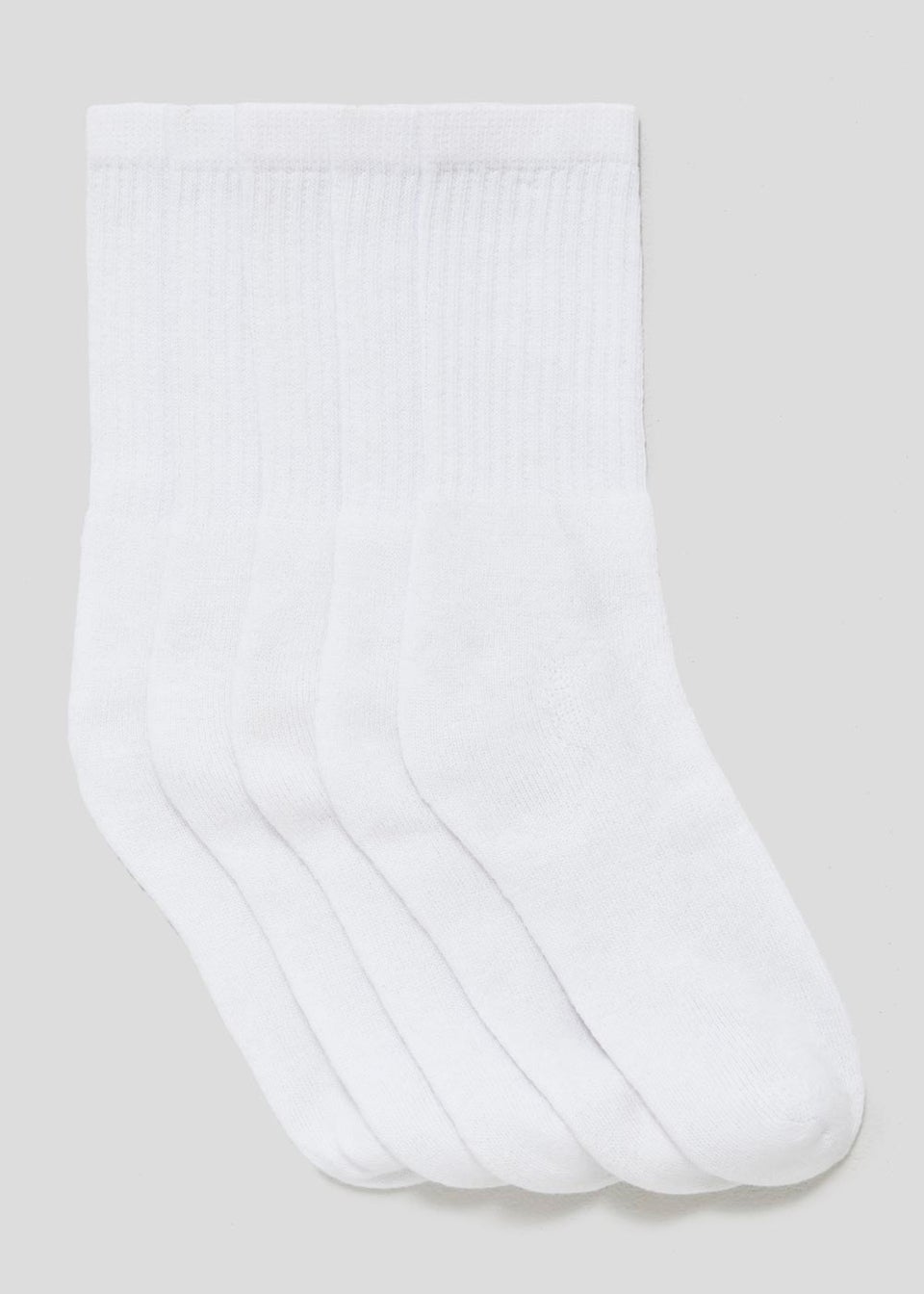 5 Pack White Sports Socks