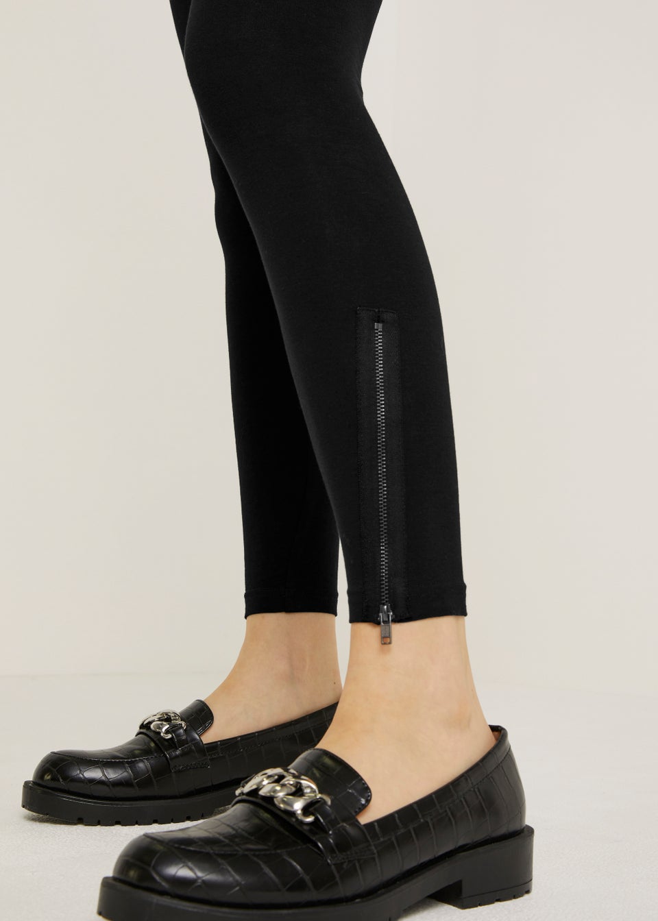 Leggings Zip in black –