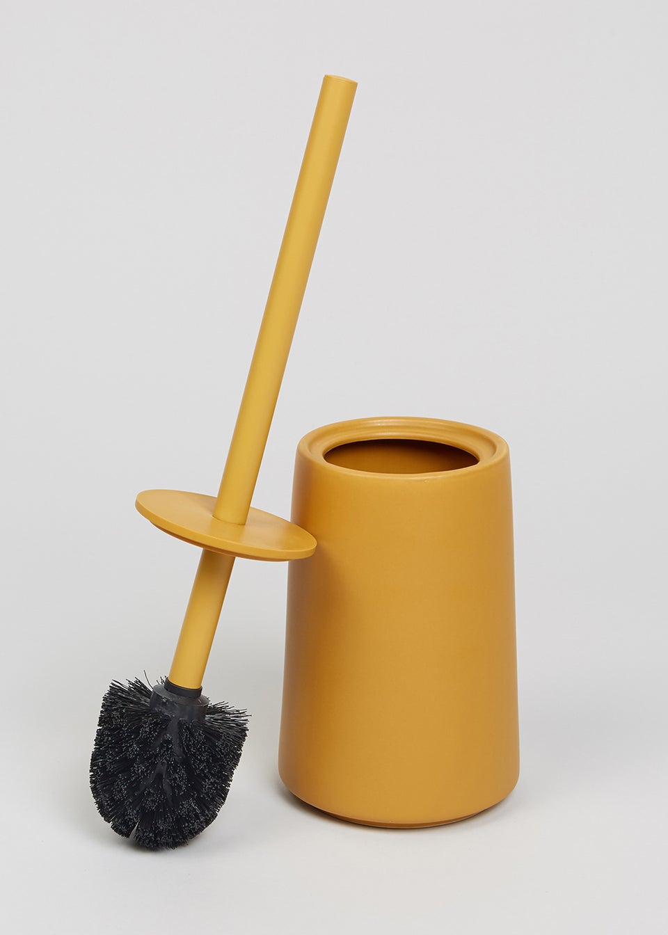 Yellow toilet store brush holder