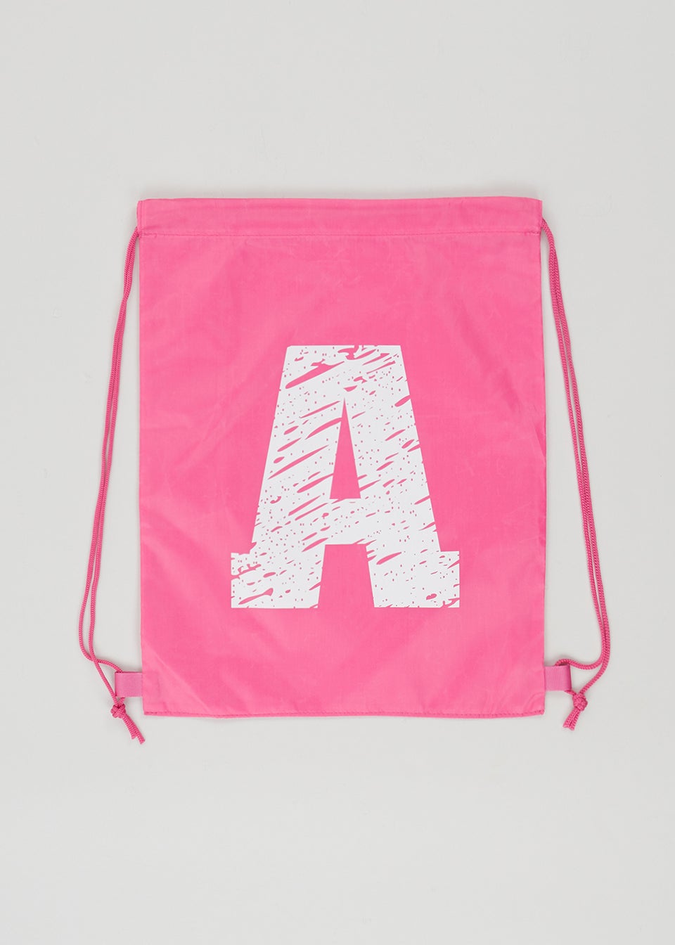 Kids Pink Alphabet Drawstring Bag