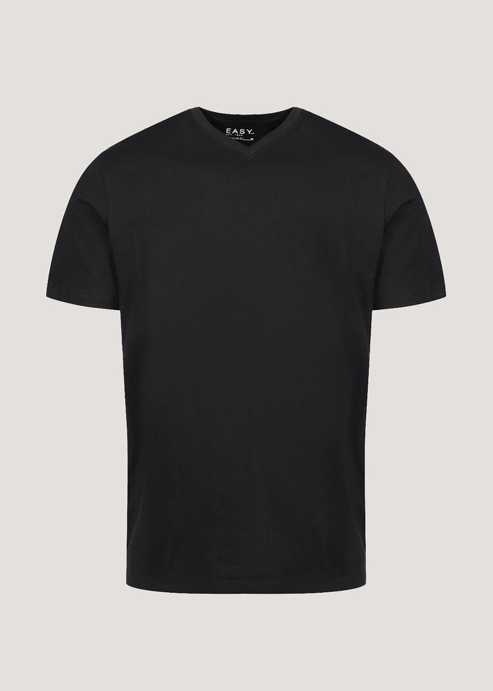 Black Essential V-Neck T-Shirt - Matalan