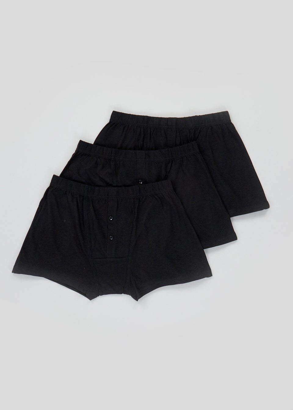 3 Pack Black Jersey Boxers