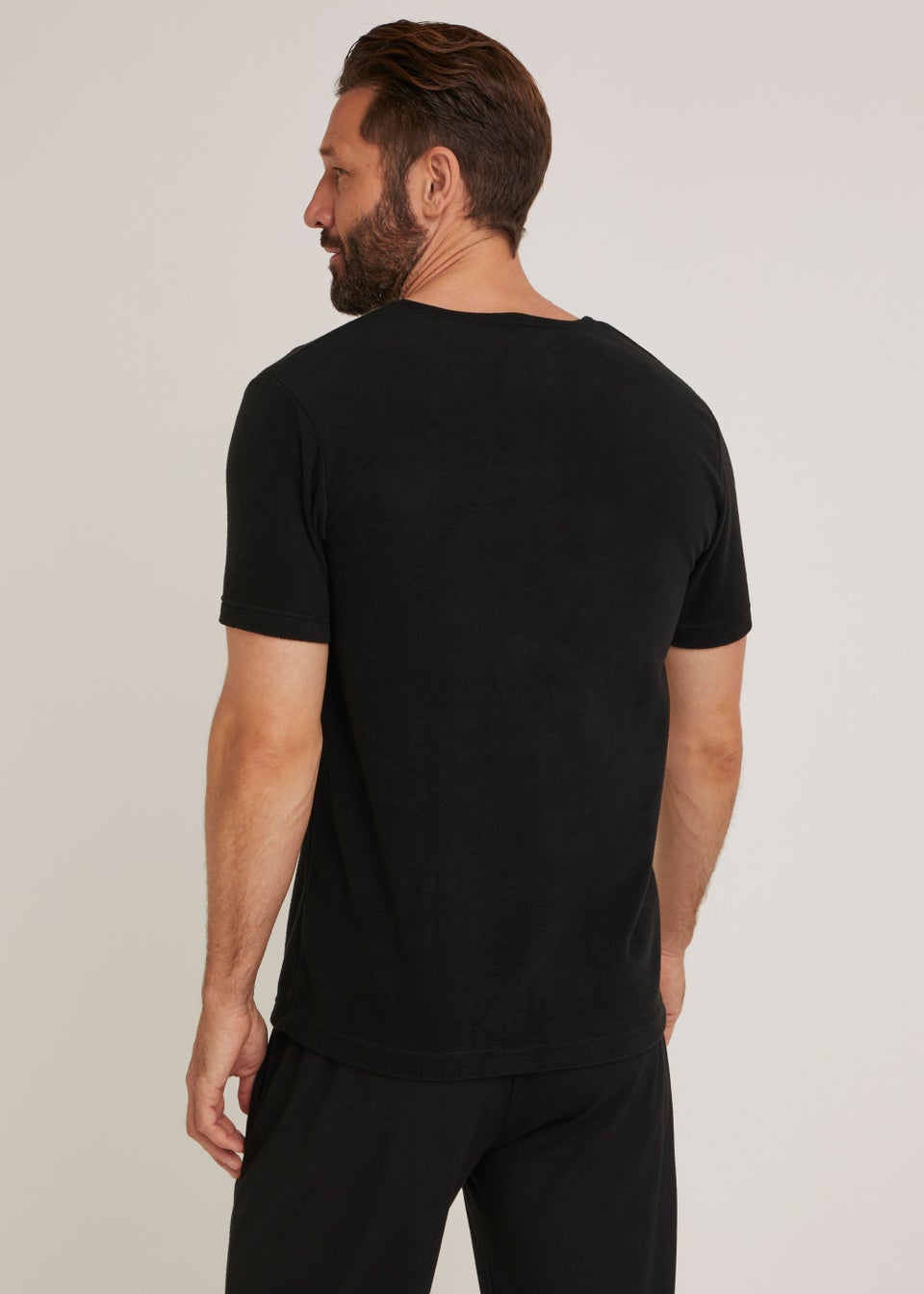 Black Microfleece Thermal T-Shirt