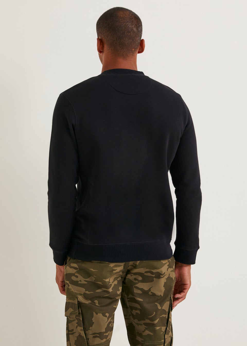 Black Essential Crew Neck Sweatshirt