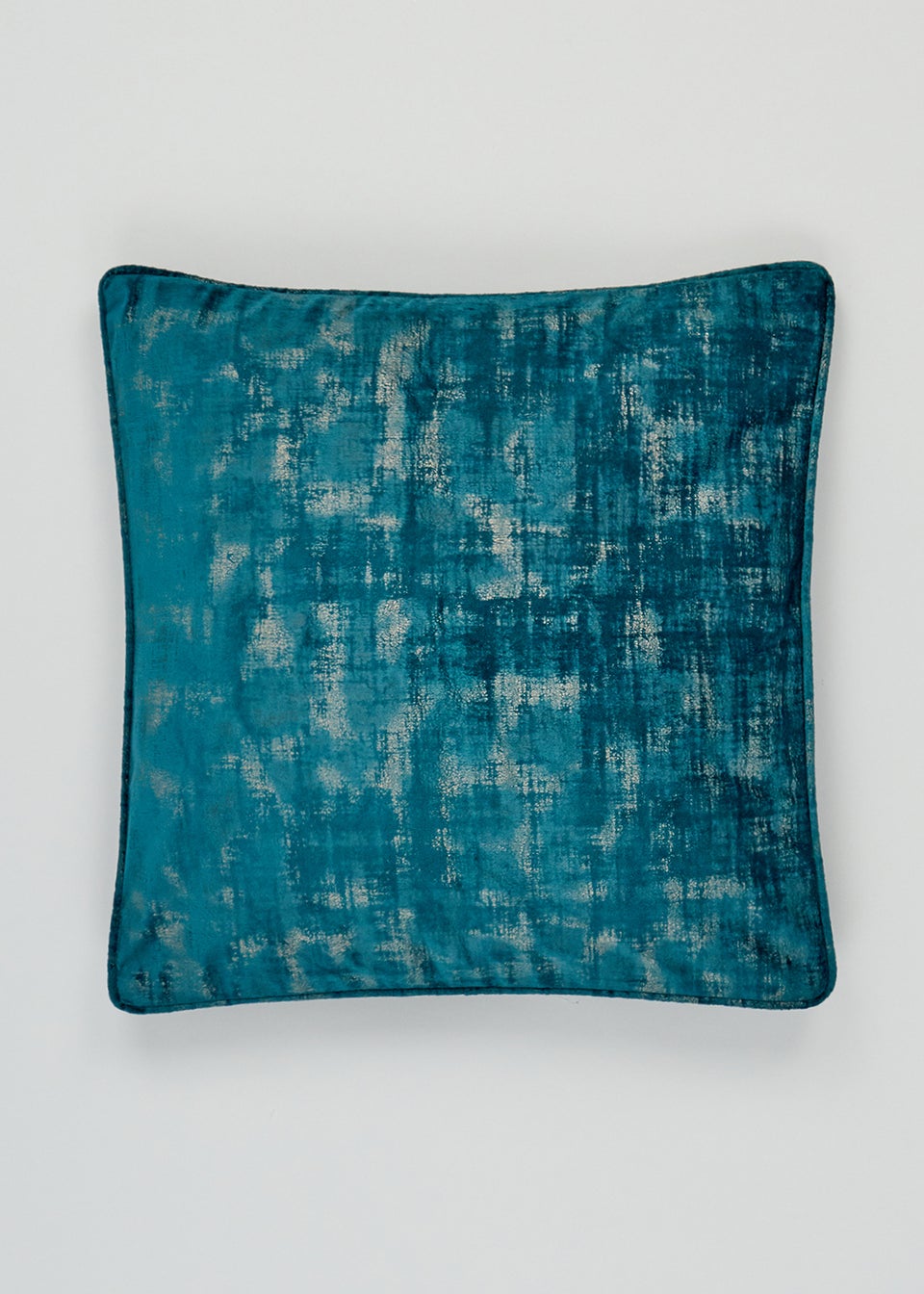 Teal Velvet Foil Cushion (50cm x 50cm)