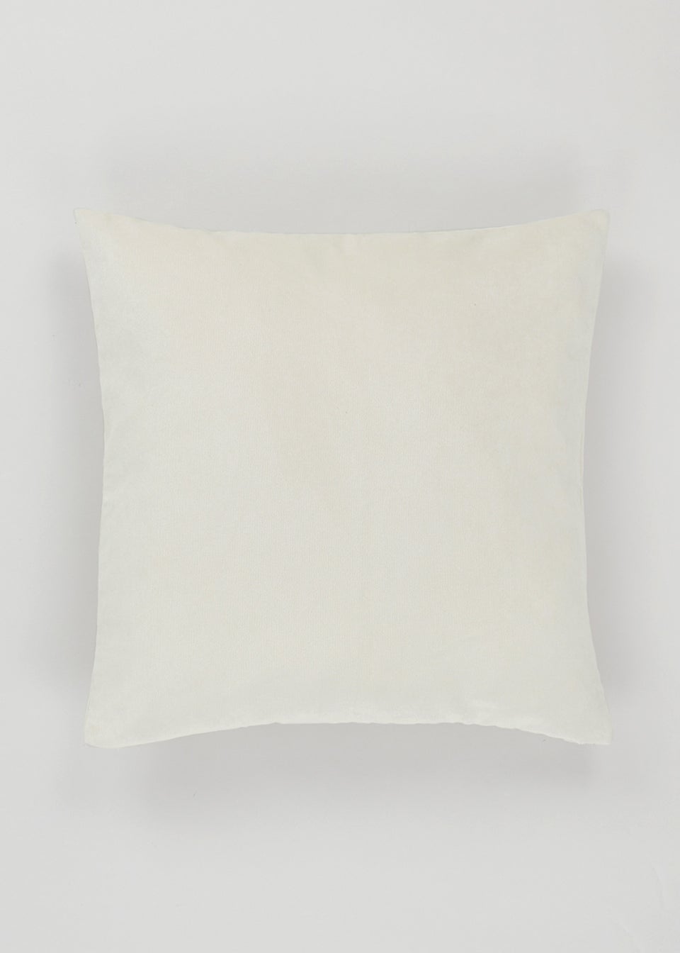 Cream Large Soft Velour Cushion (55cm x 55cm)