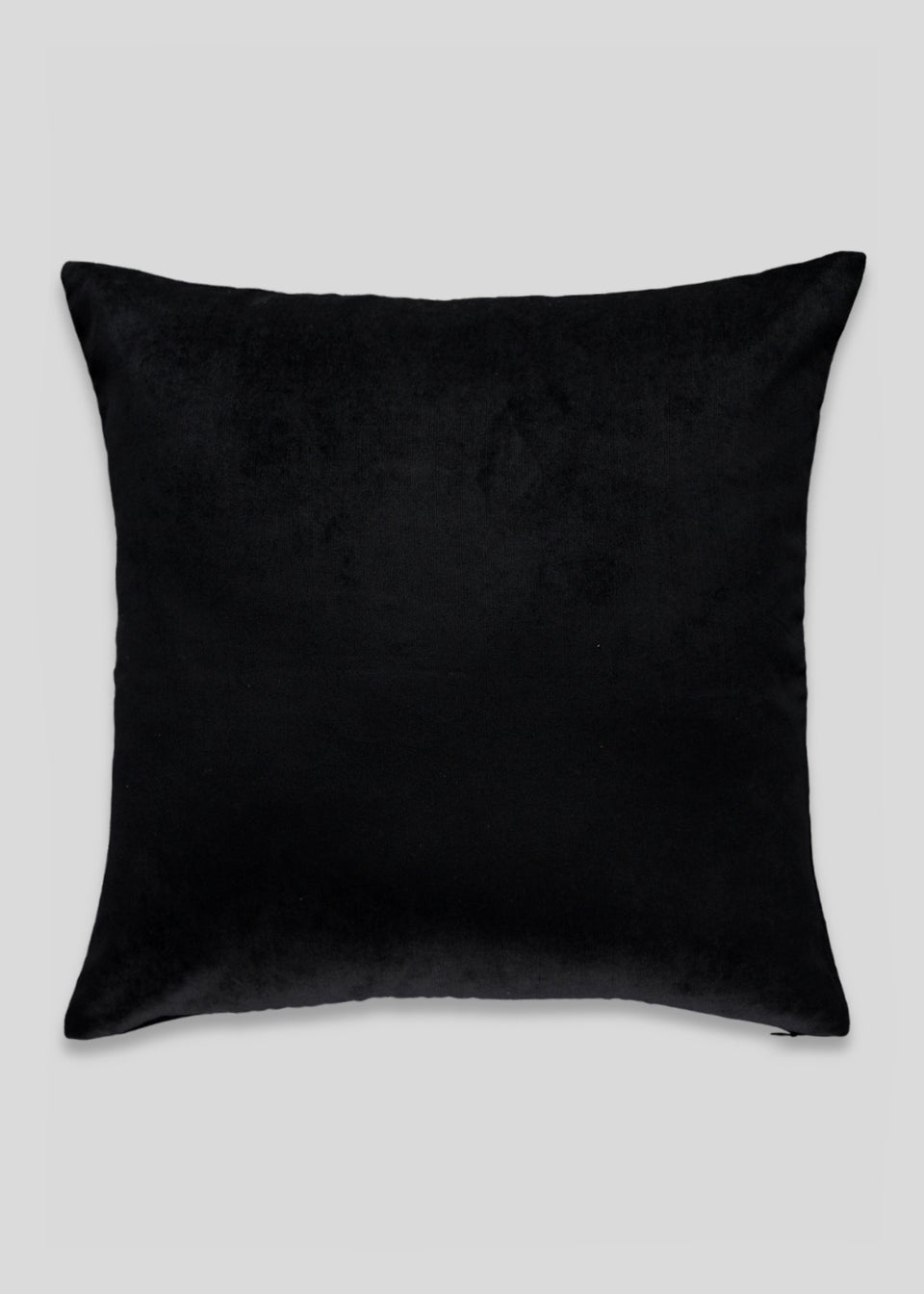 Black Large Soft Velour Cushion (55cm x 55cm)