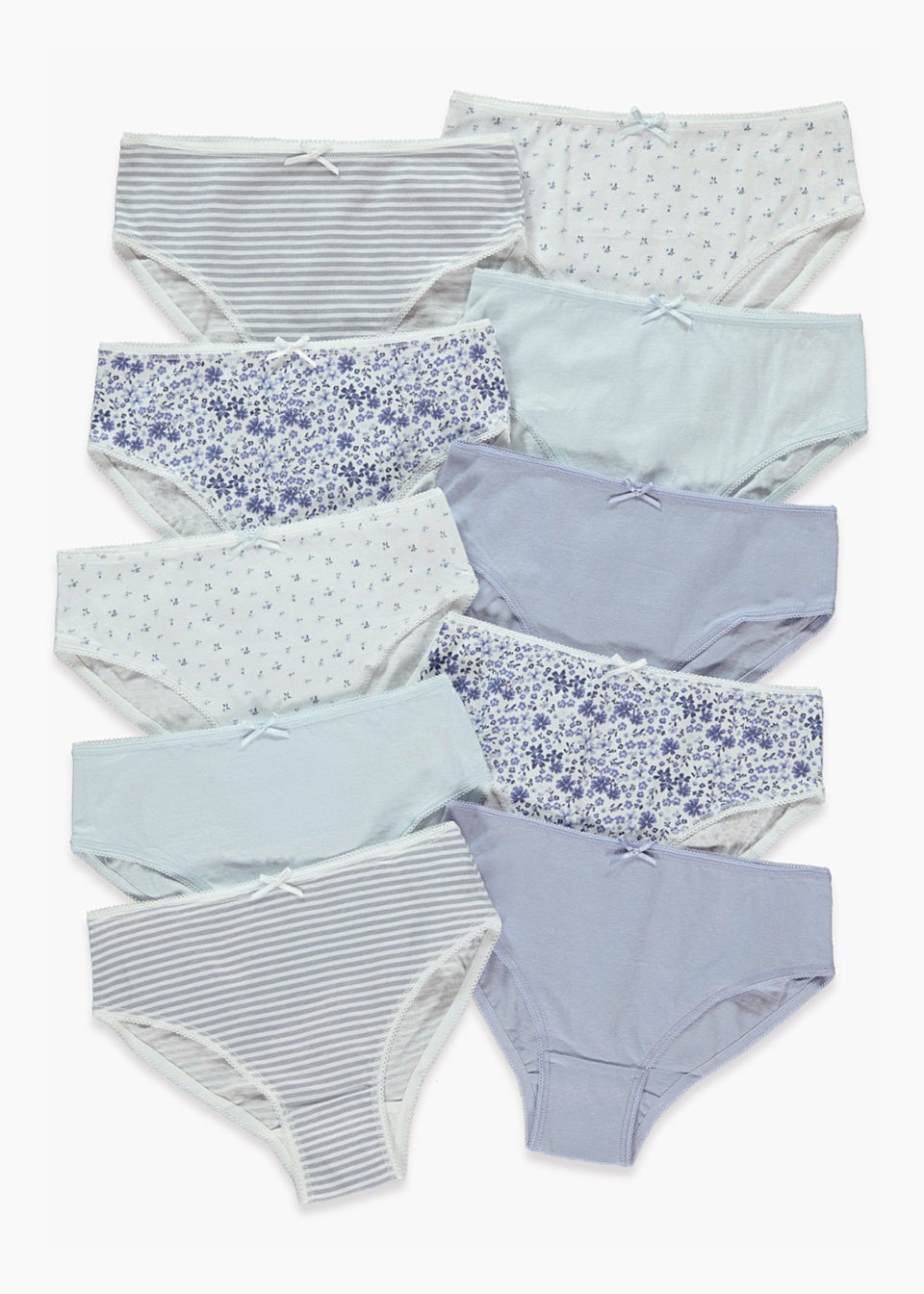 Girls 10 Pack Knickers (2-13yrs)