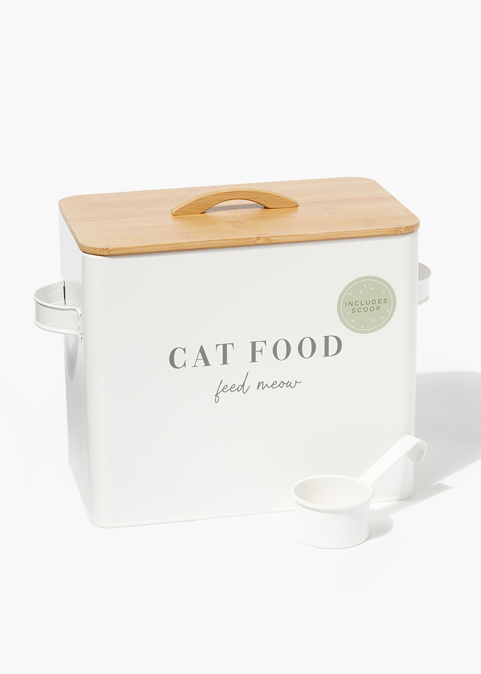 Cat Food Tin & Scoop (22cm x 25.5cm x 15cm)