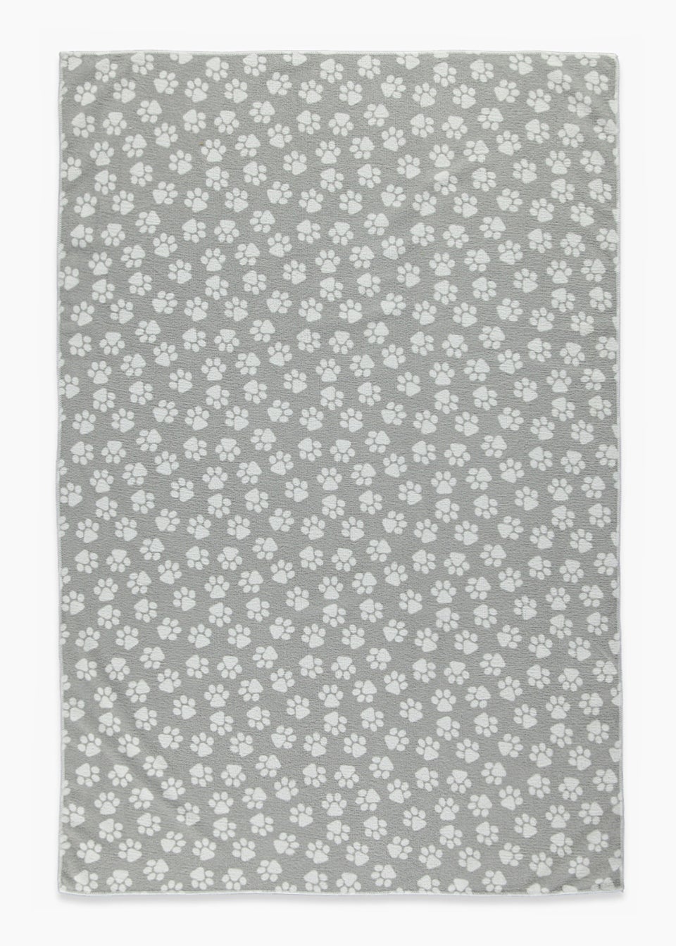 Grey Paw Print Pet Towel (120cm x 80cm)