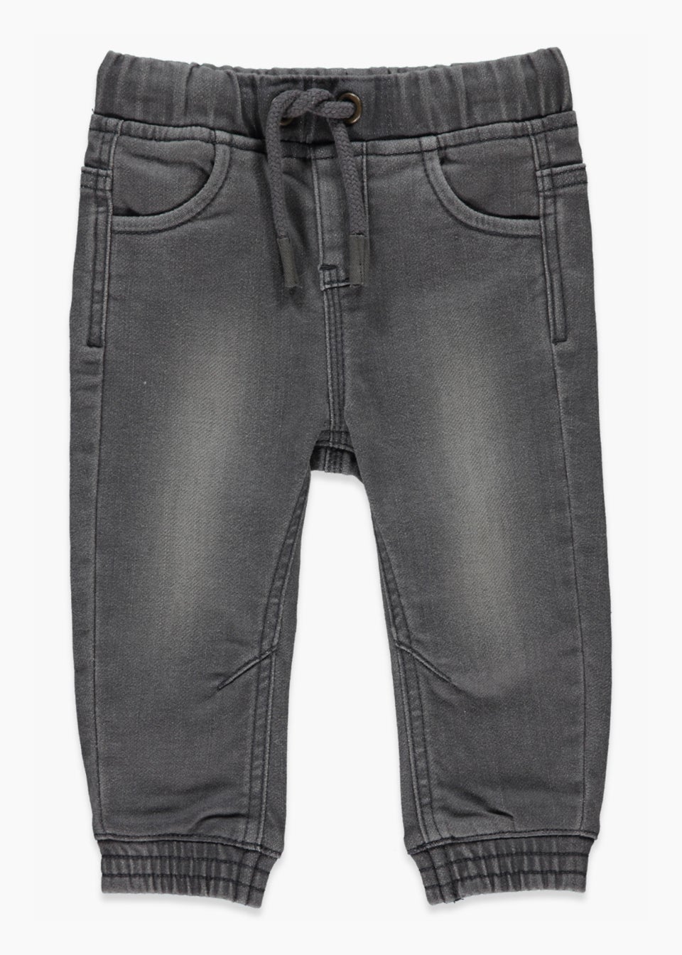 Boys Grey Cuffed Stretch Jeans (9mths-6yrs)