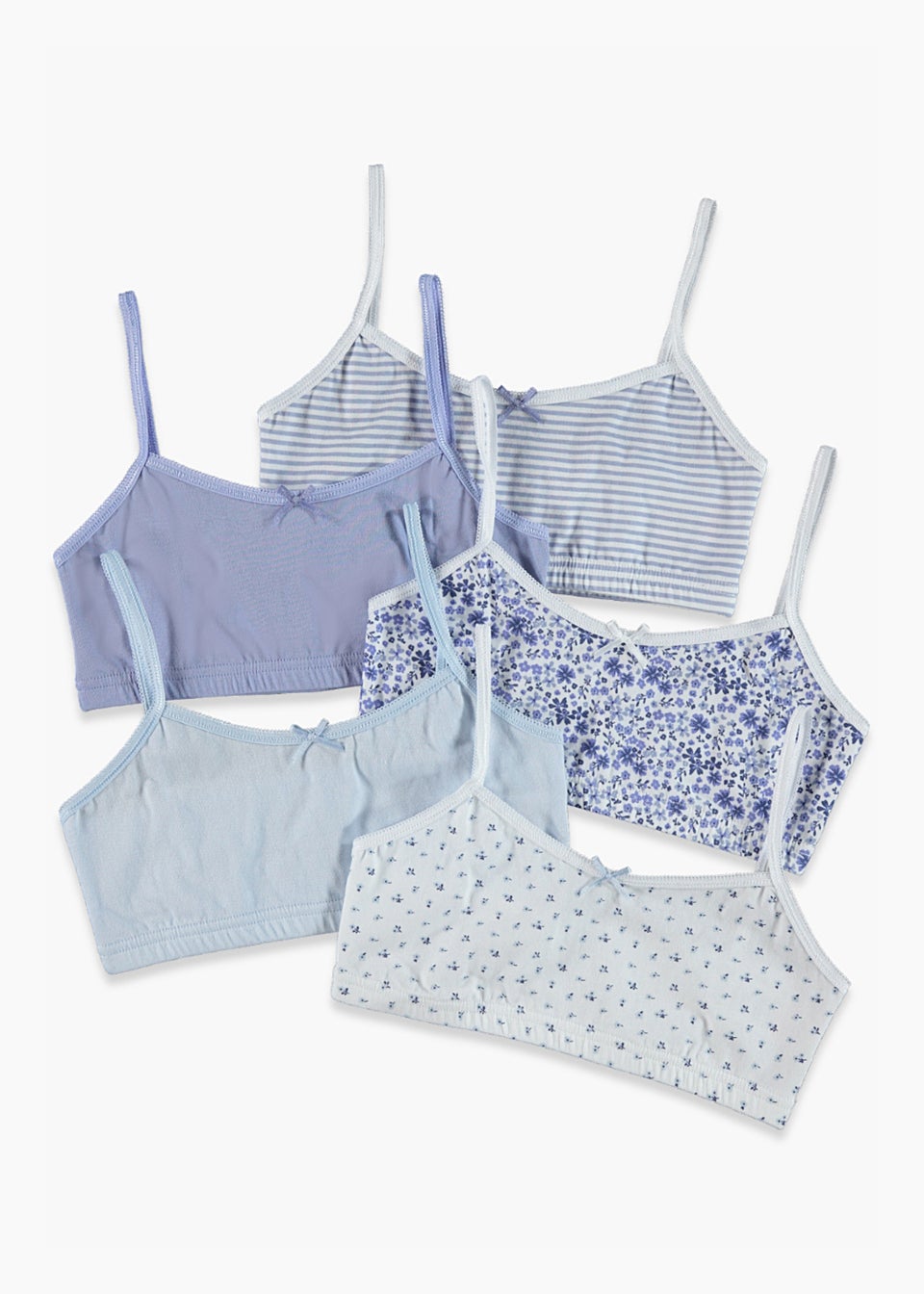 Girls 5 Pack Floral Crop Tops (4-13yrs)
