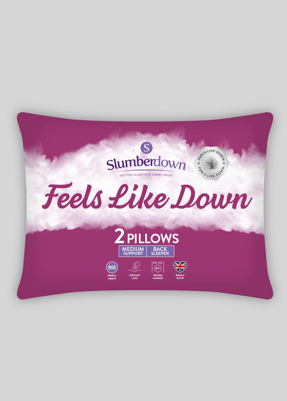 Slumberdown Feels Like Down Pillow Pair