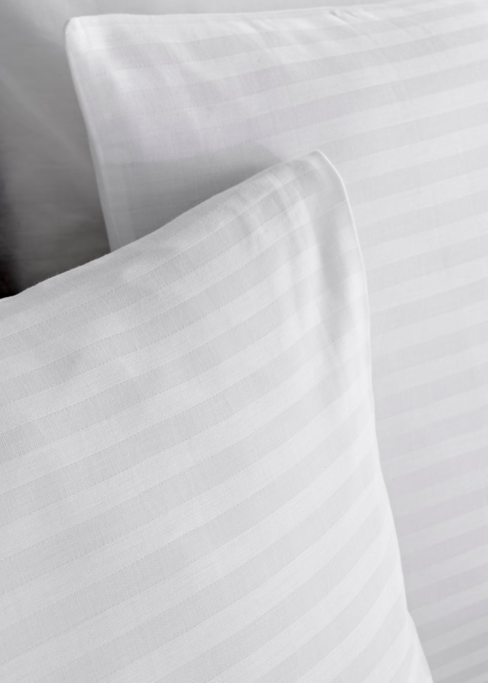 100% Cotton White Satin Stripe Duvet Cover (200 Thread Count)