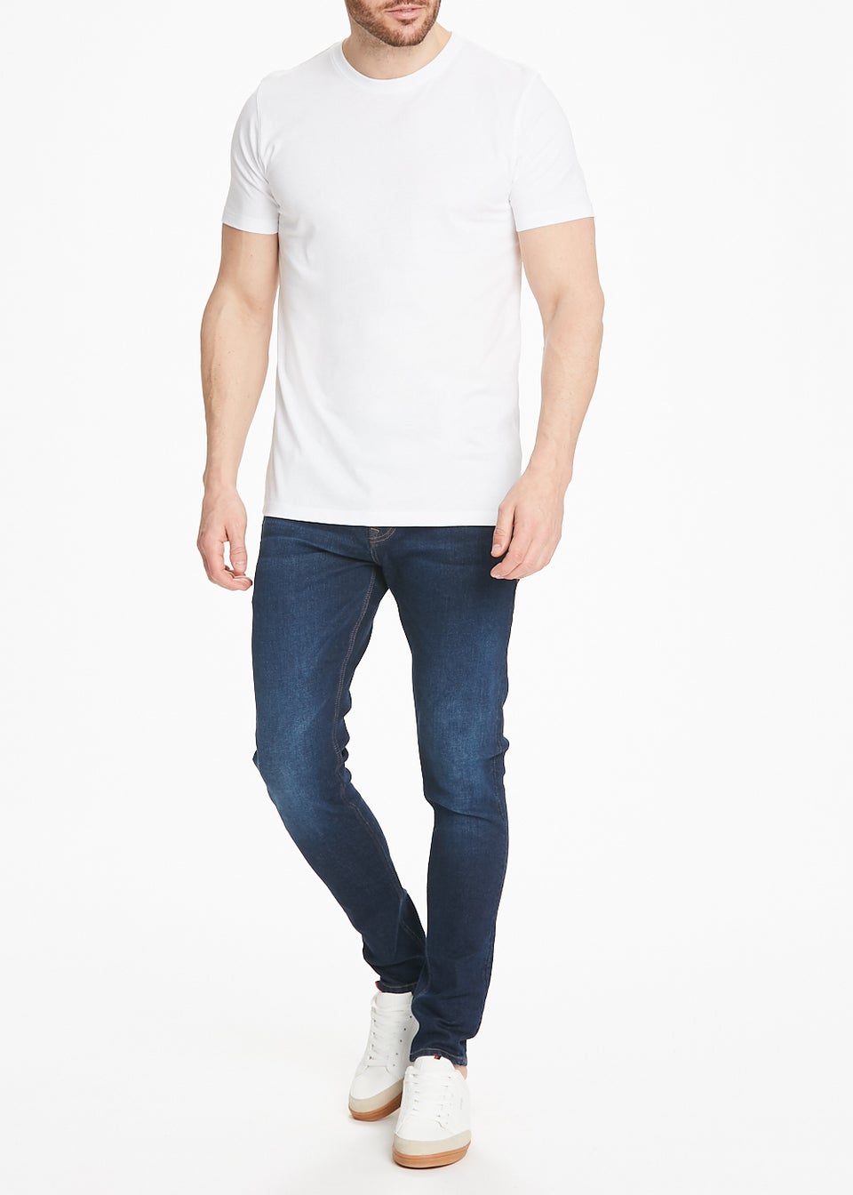 White Slim Fit Crew Neck T-Shirt