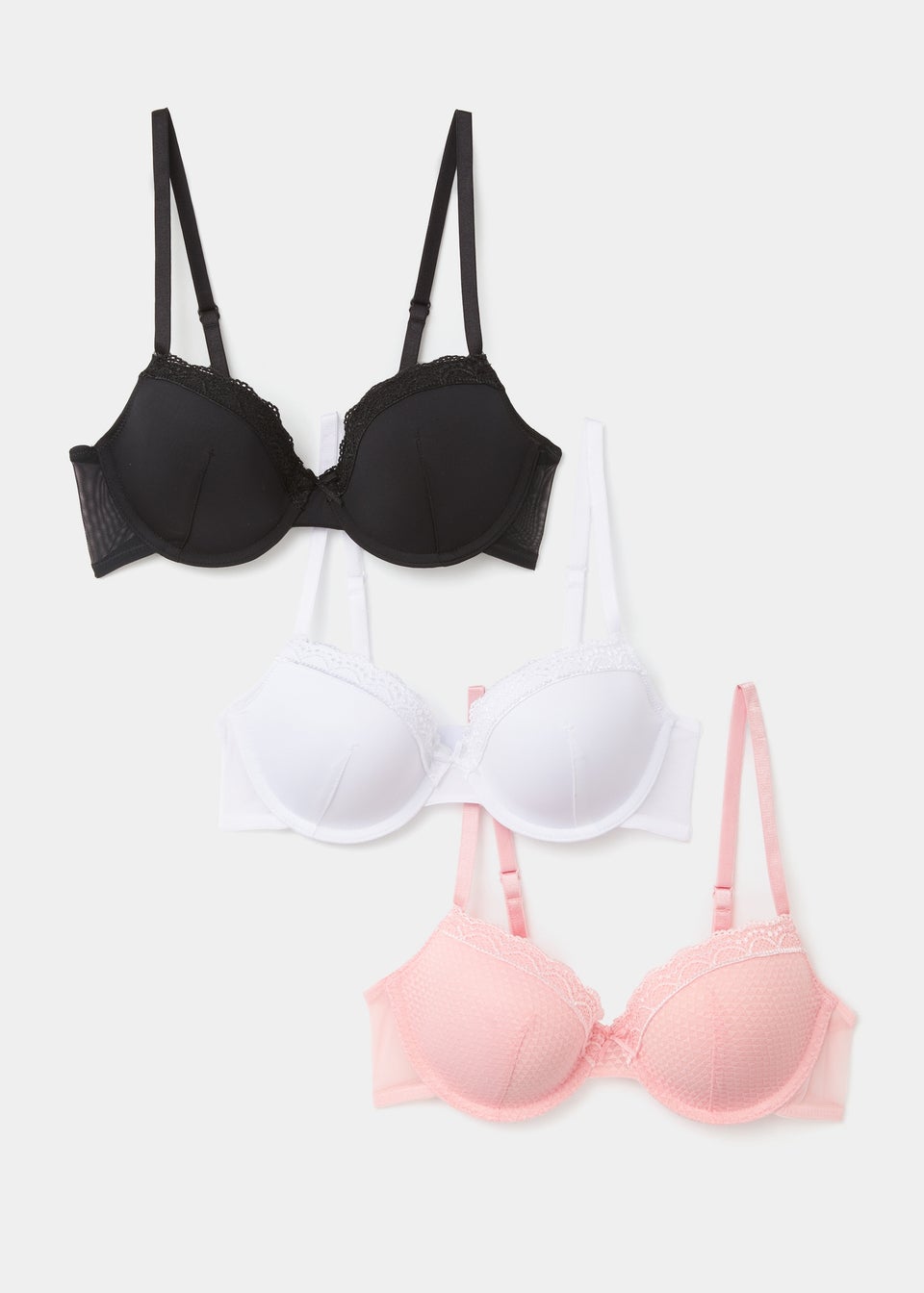 3 Pack Padded Underwired T-Shirt Bras