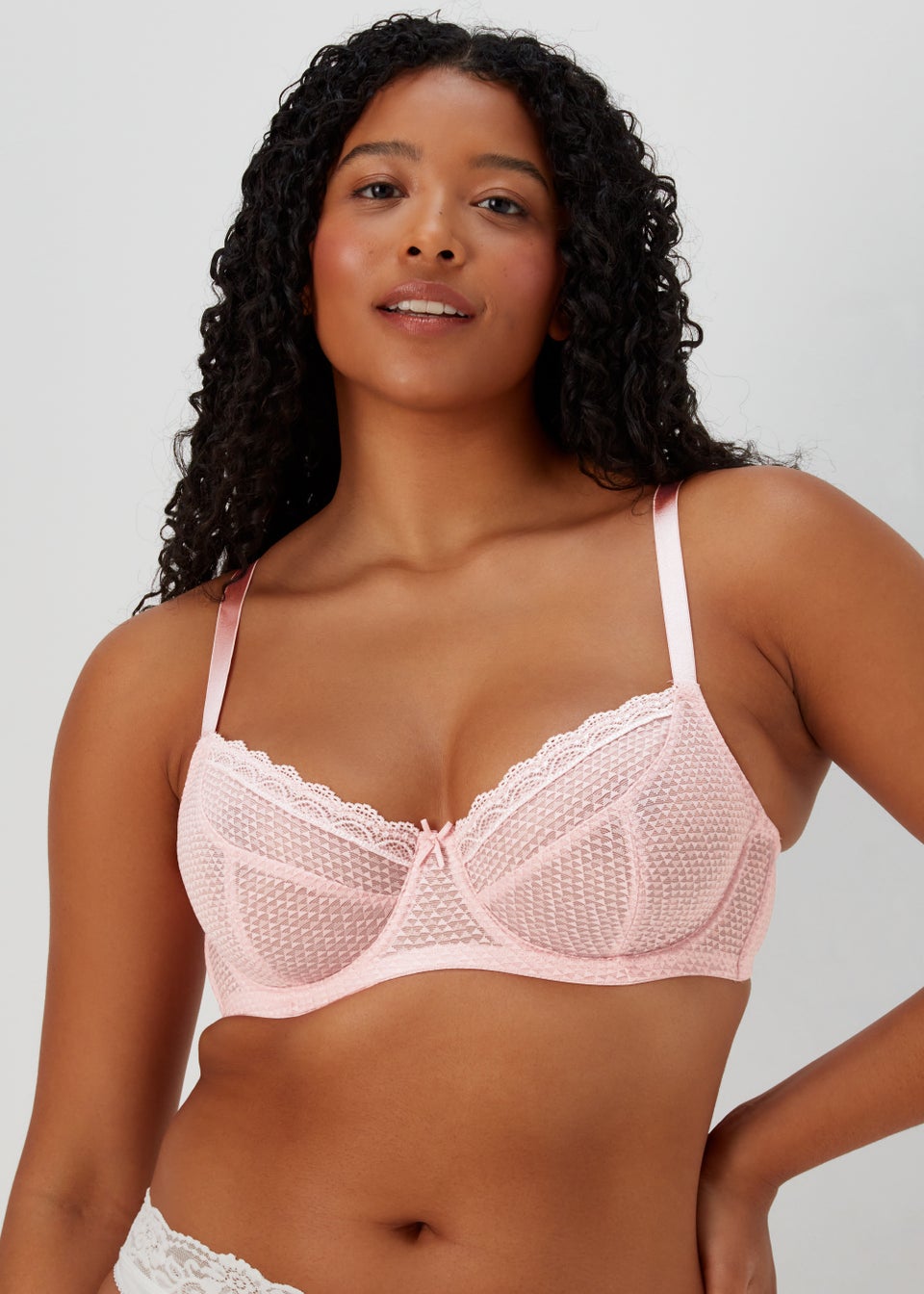 3 Pack DD+ Embroidered Non Padded Bras - Matalan