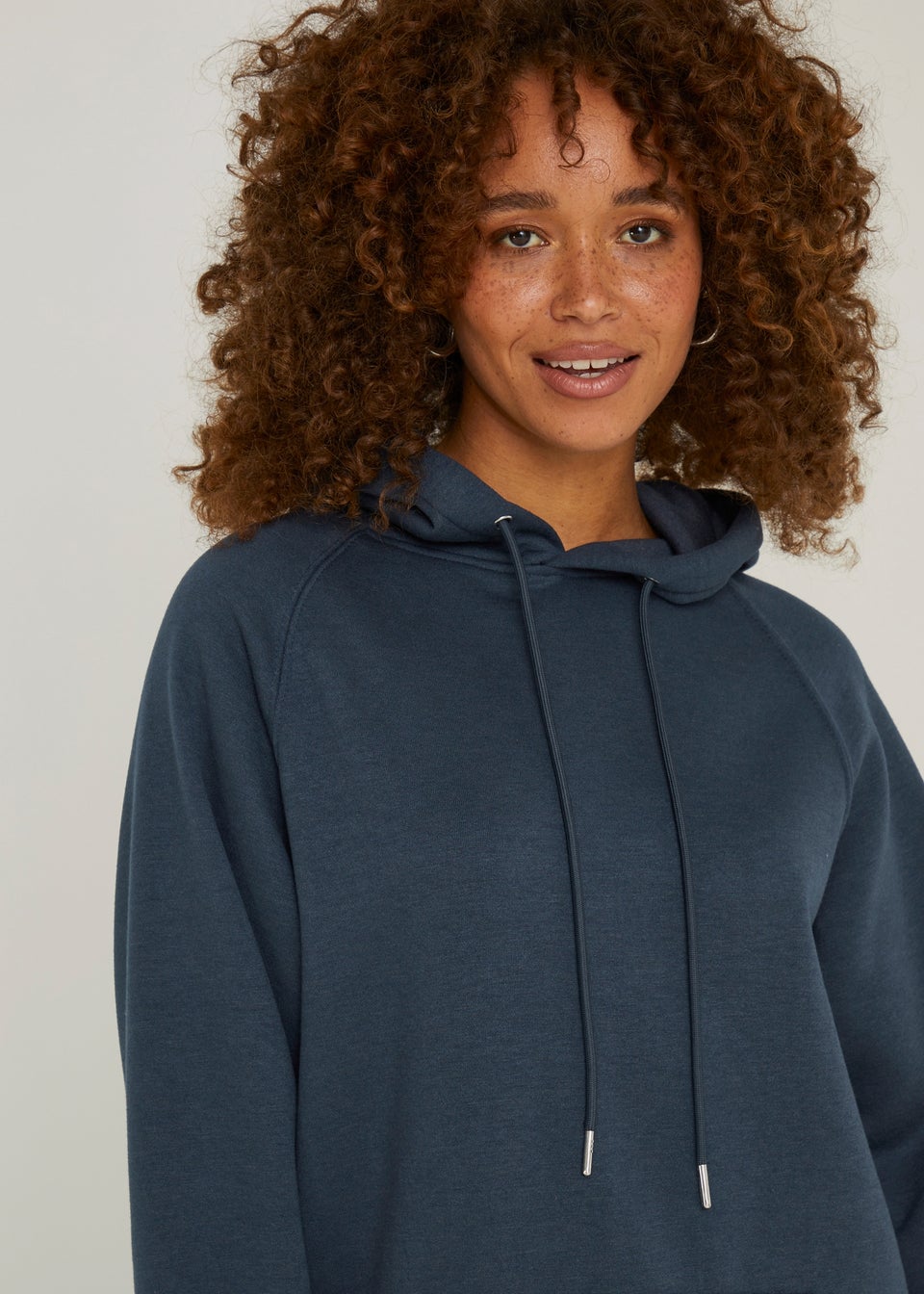 Navy Longline Hoodie