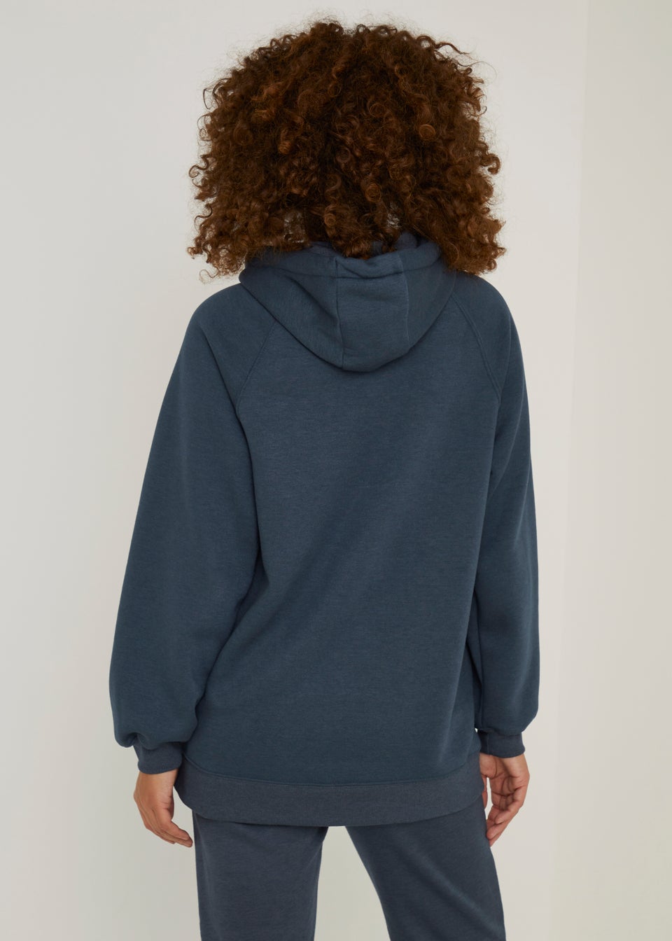 Navy longline hoodie hot sale