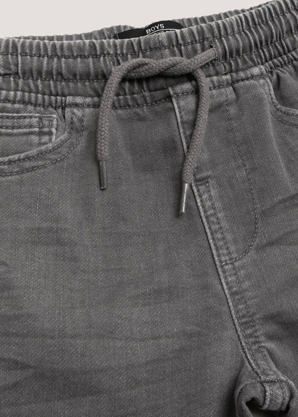 Boys Grey Jersey Pull On Jeans (4-13yrs) - Matalan
