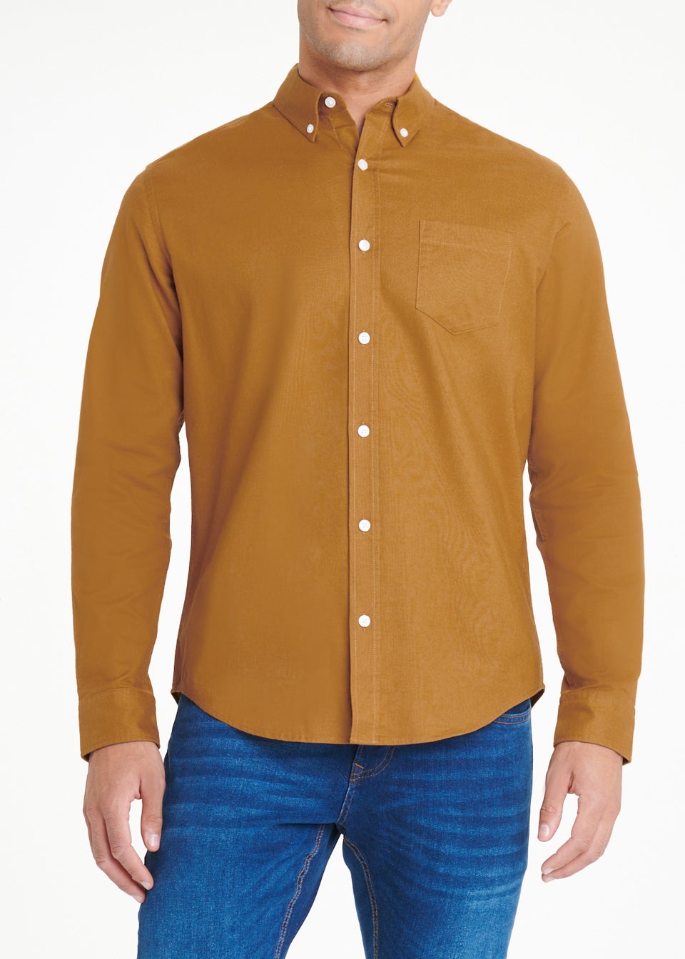 Orange Regular Fit Oxford Shirt