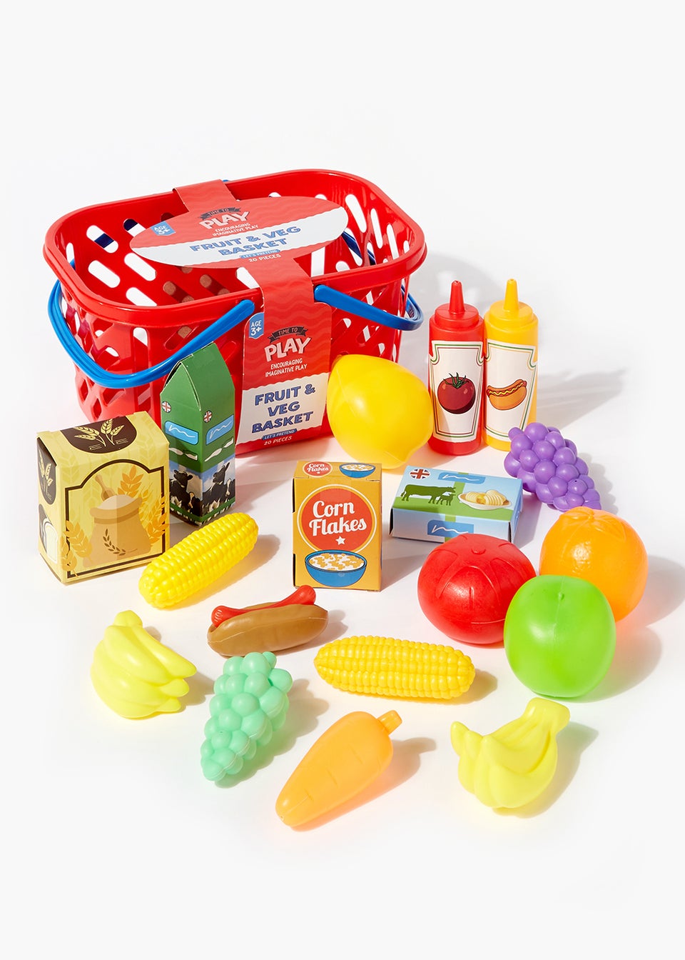 Shopping Basket & Food Play Set