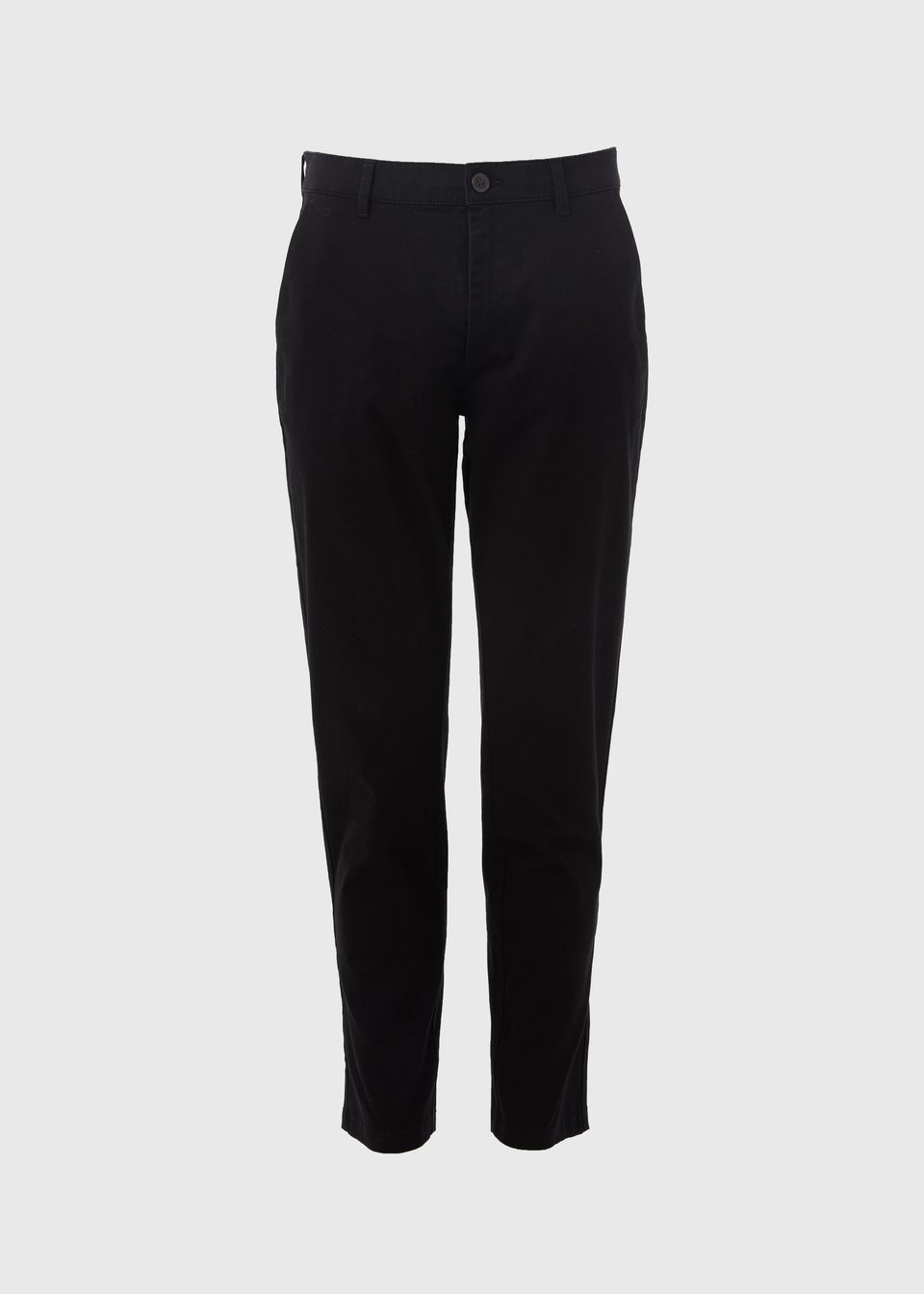 Black Straight Fit Stretch Chinos