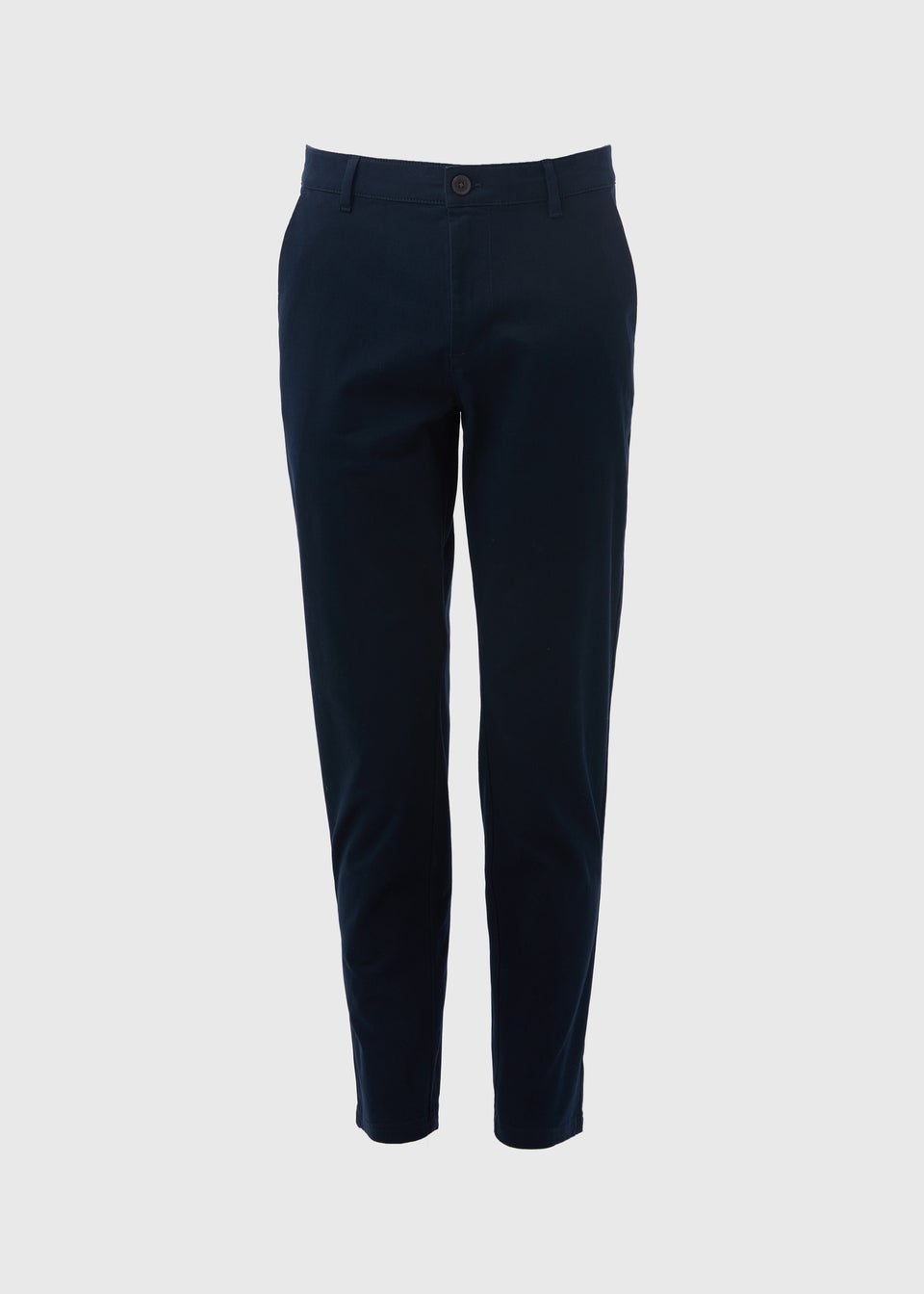 Navy Straight Fit Stretch Chinos