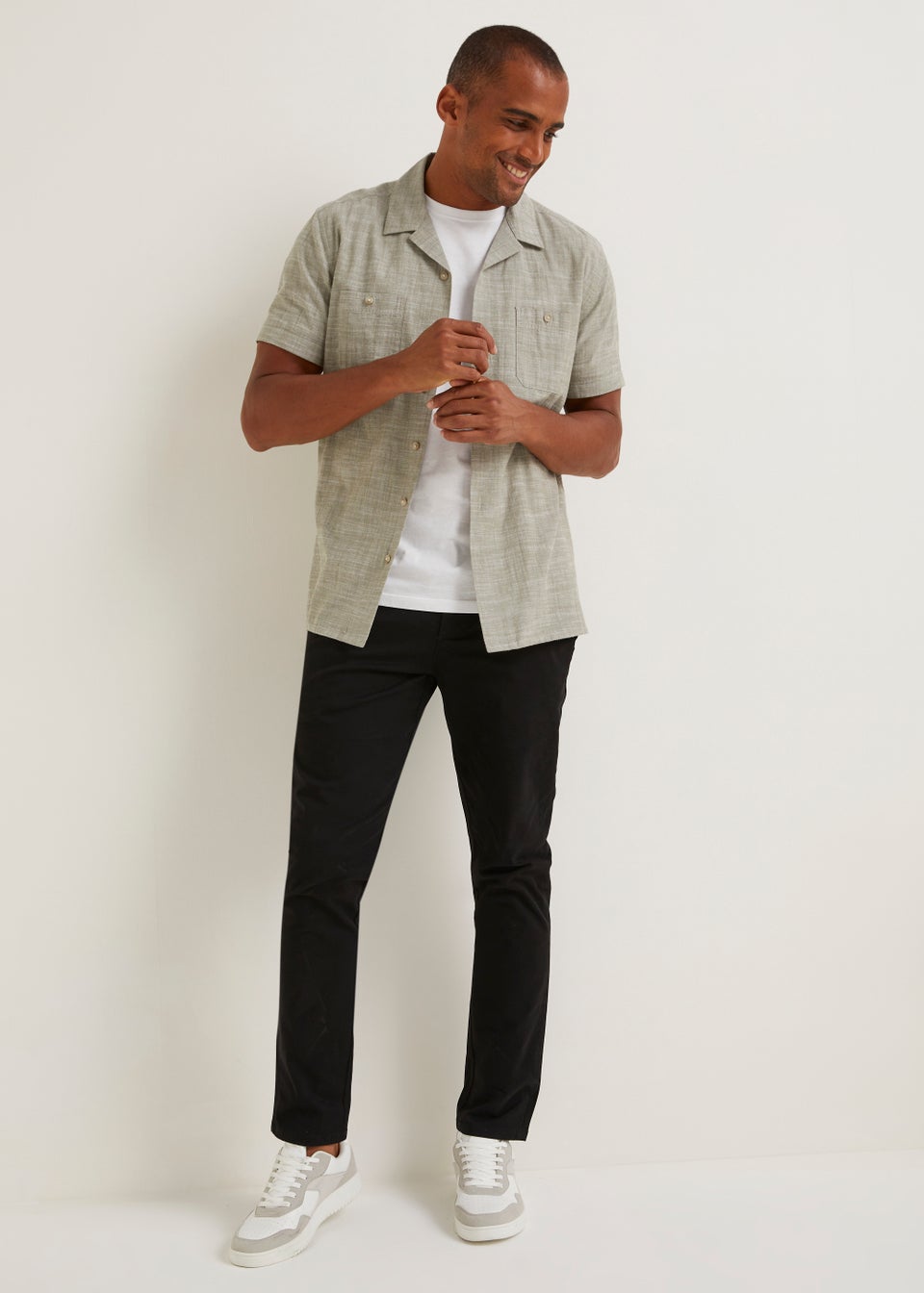 Black Slim Fit Stretch Chinos Matalan