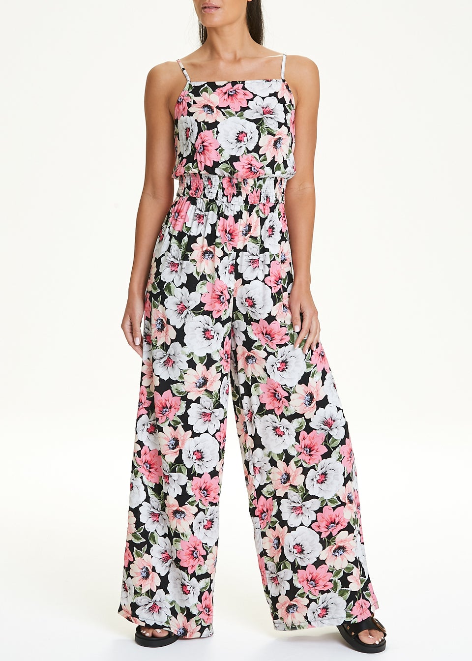 Strappy Floral Jumpsuit