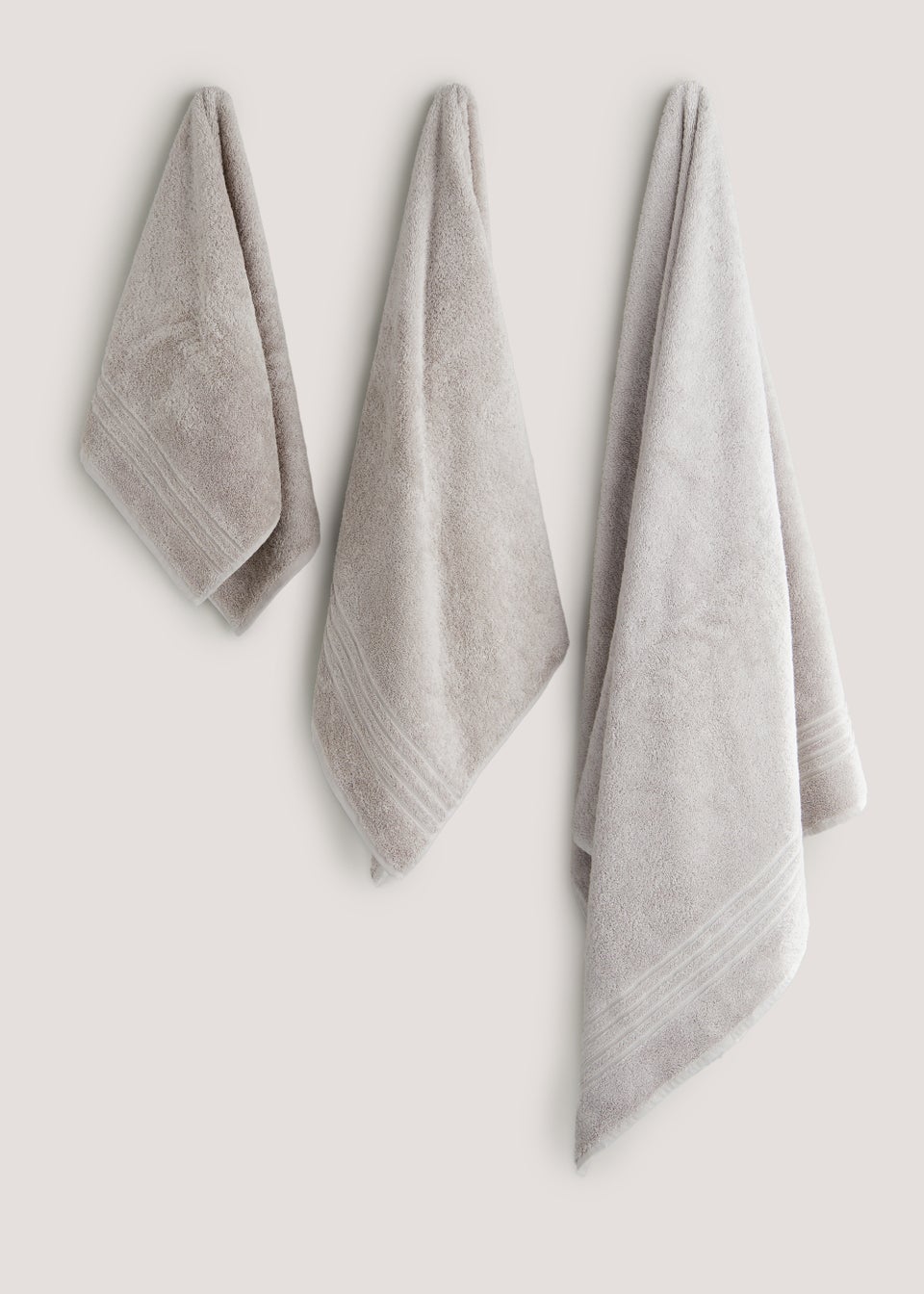 Grey 100% Egyptian Cotton Towels
