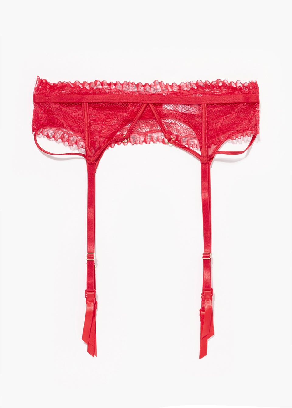 Red Lace Suspender Belt