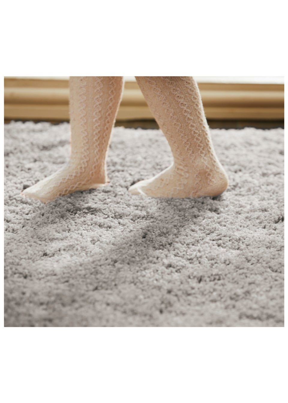 Deep Pile Grey Washable Muddle Mat (100cm x 60cm)