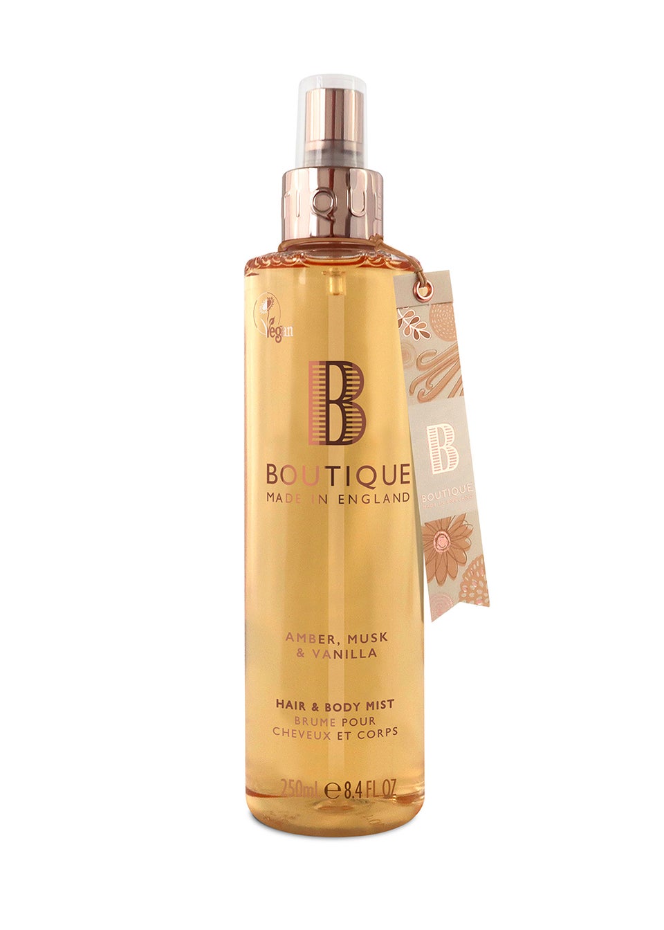 Boutique Amber, Musk & Vanilla Hair & Body Mist (250ml)