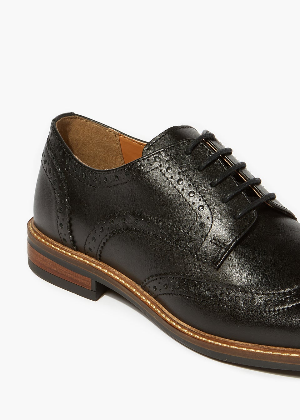 Black Leather Formal Brogues