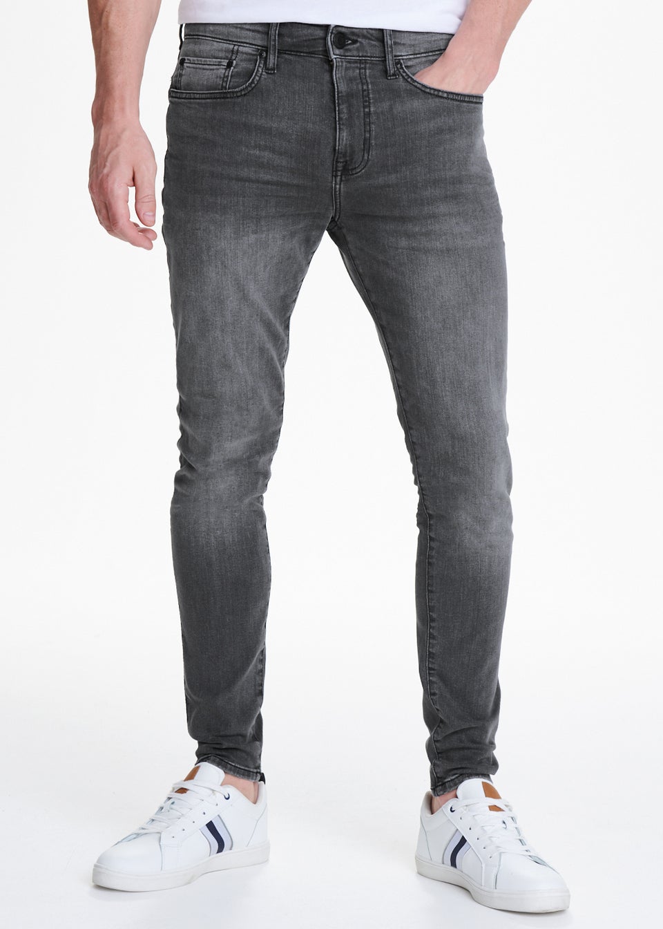 Dark Grey Stretch Super Skinny Jeans