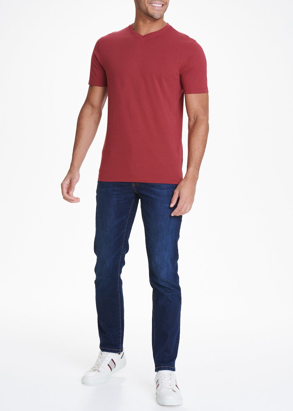 Red Essential V-Neck T-Shirt