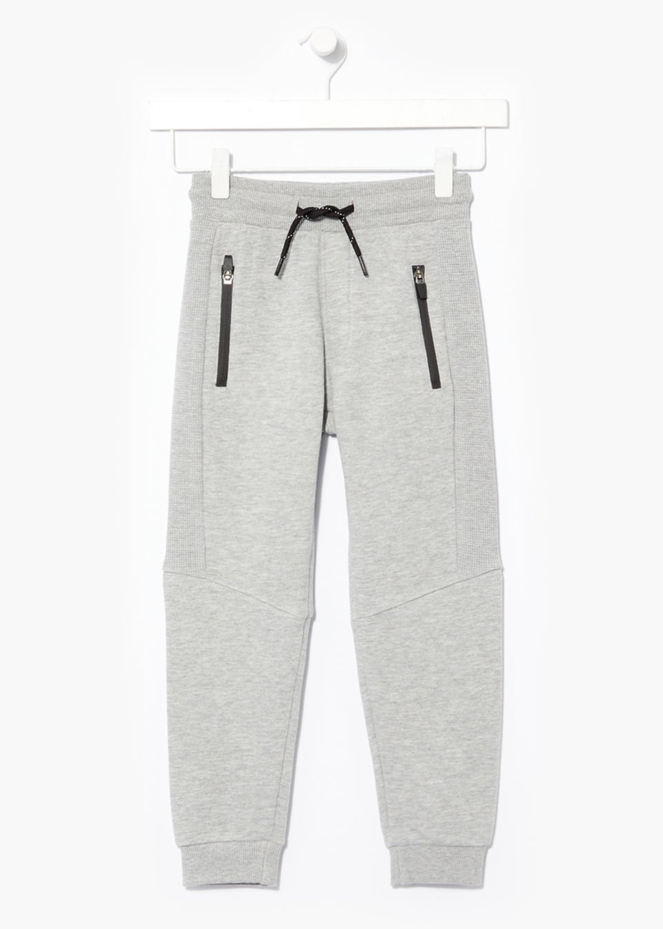 Boys Grey Waffle Regular Fit Joggers 4 15yrs
