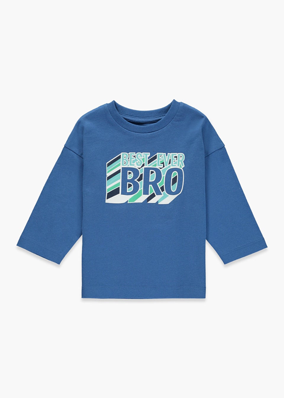 Boys Blue Best Bro Long Sleeve T-Shirt (9mths-6yrs)