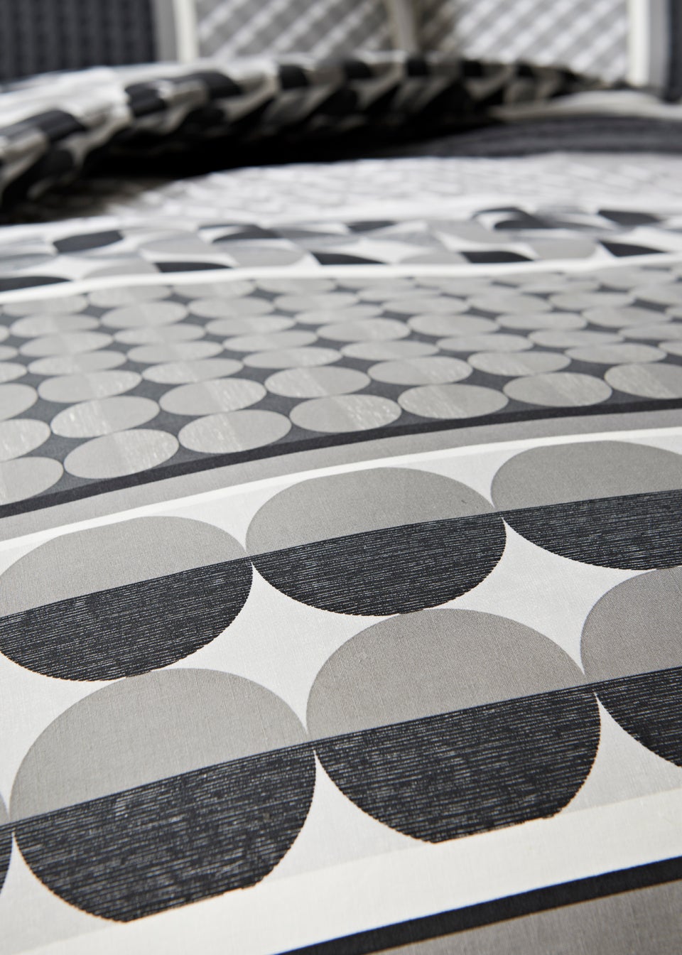 Grey Geometric Print Duvet Cover